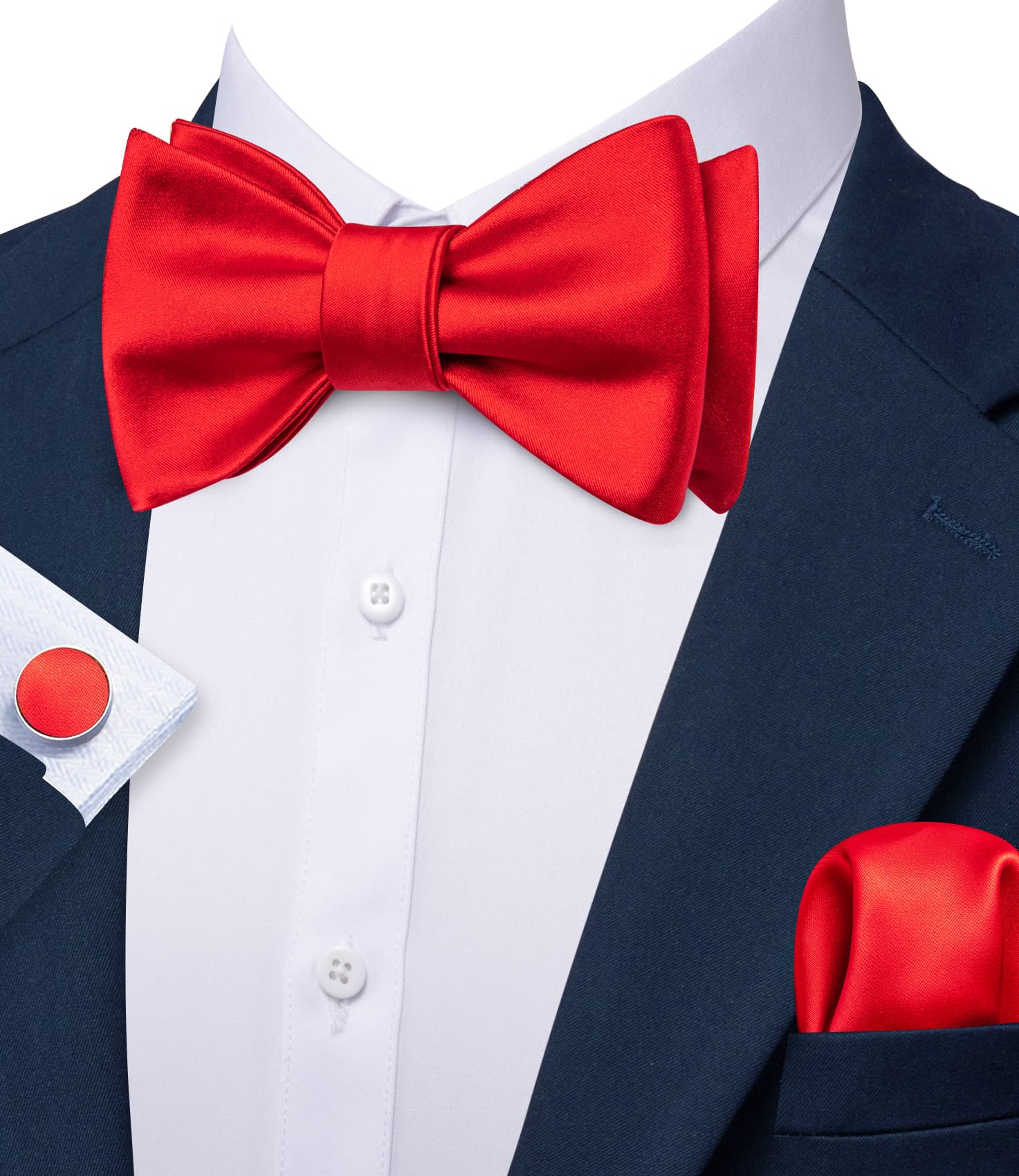 red bow tie  red bow tie and pocket square