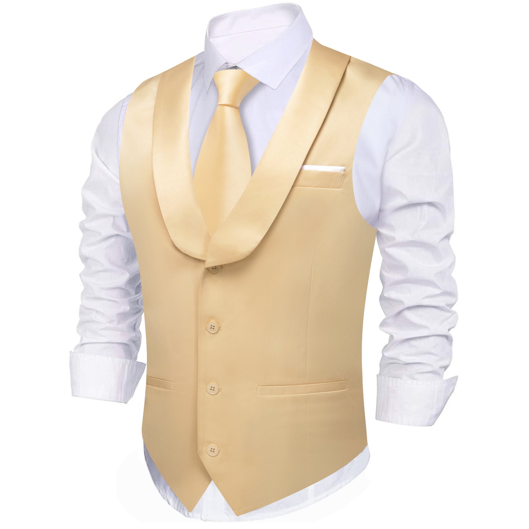 tan satin vest 