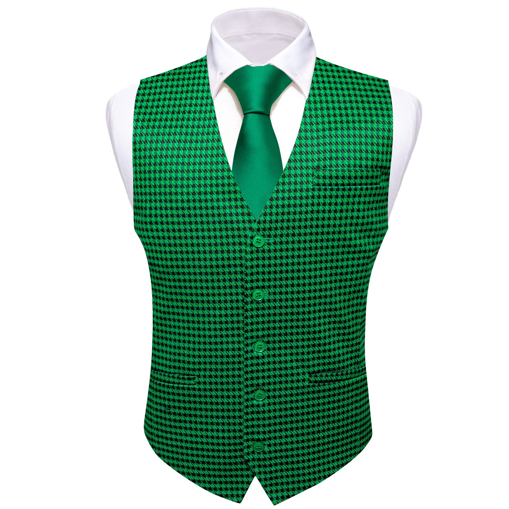 green vest mens outfit