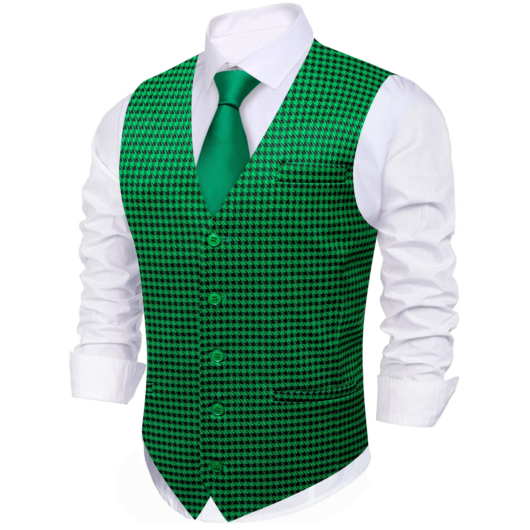 green suit vest mens