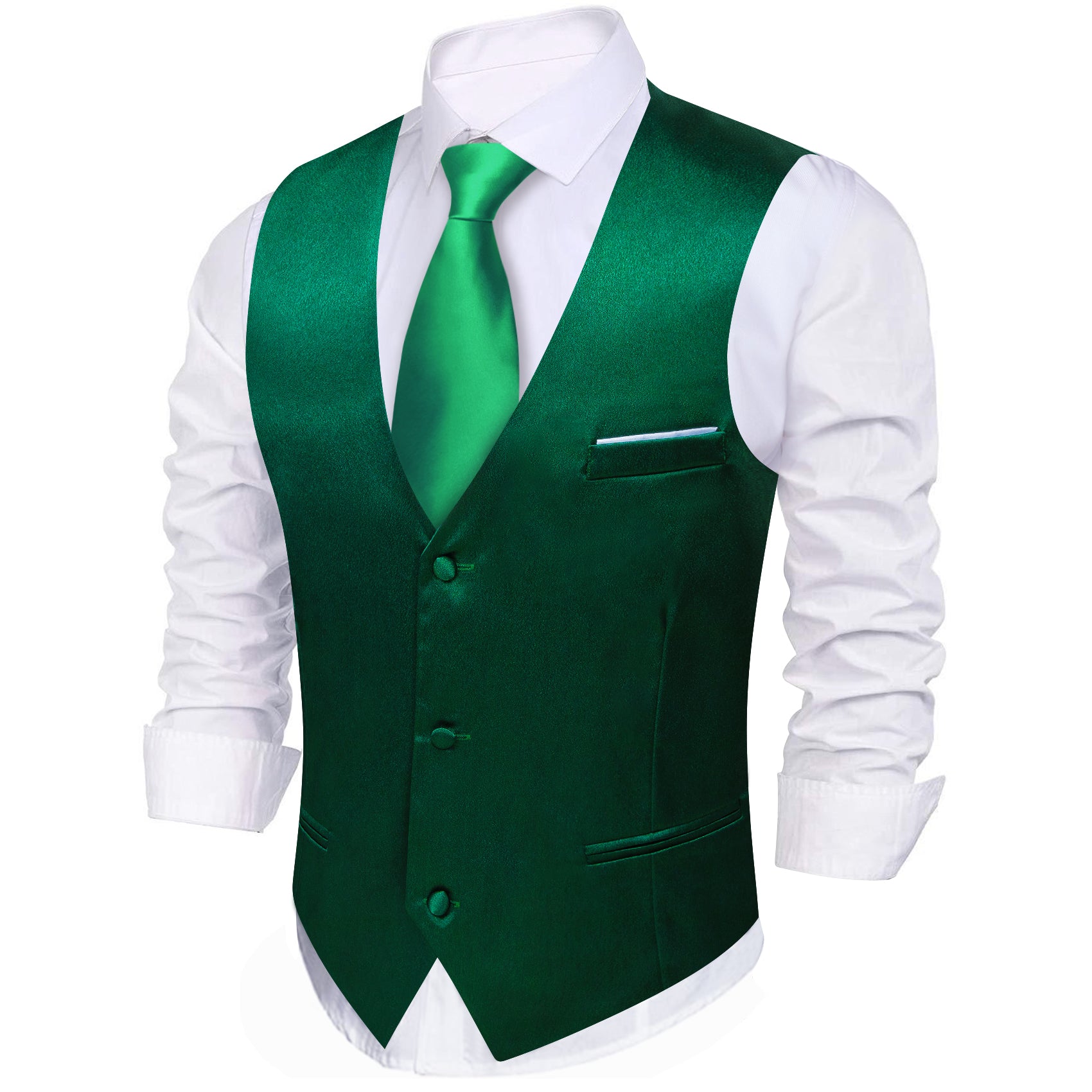 green wedding vest