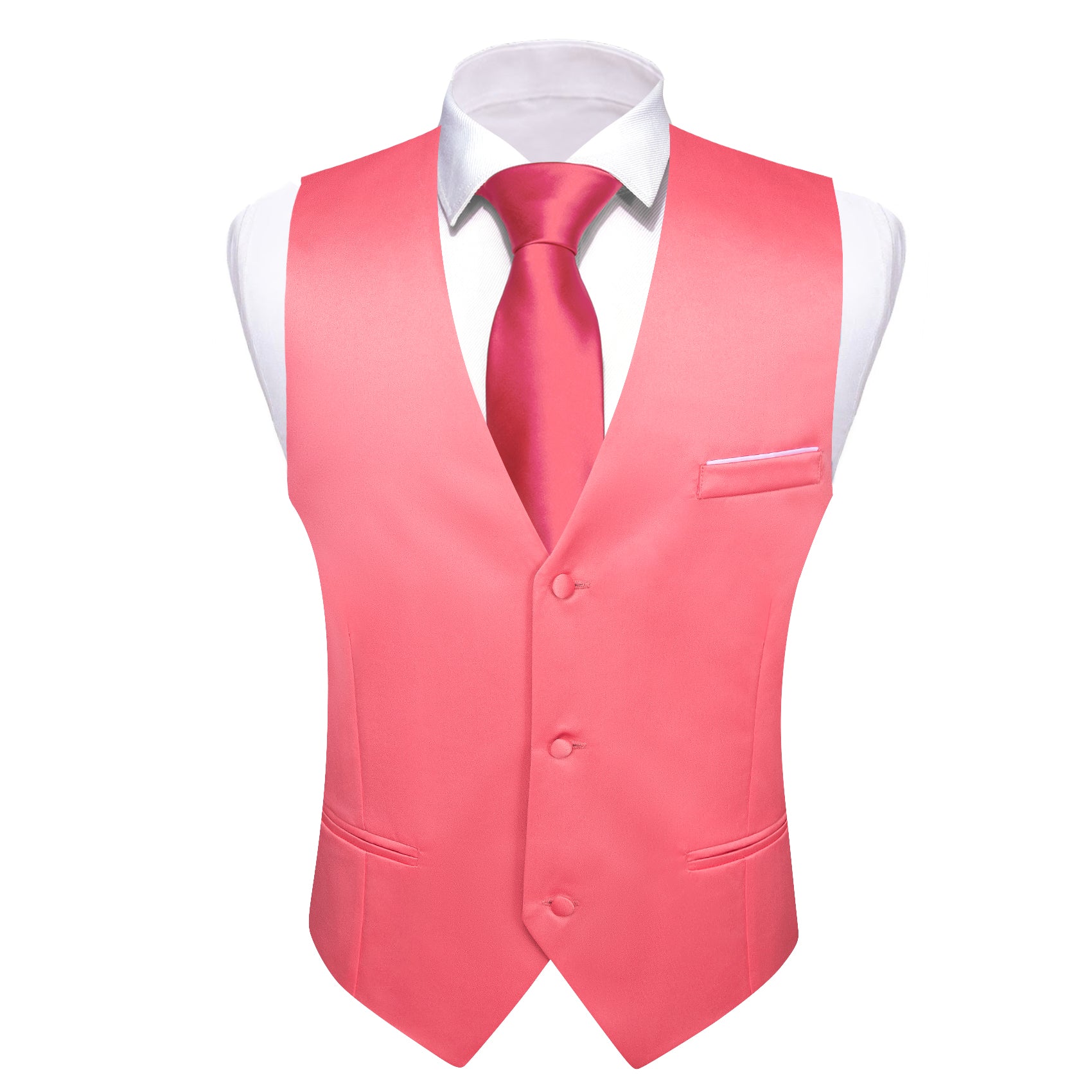 pink button up vest