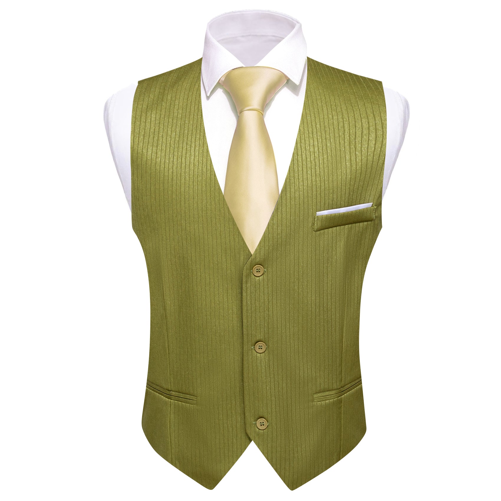 blue suit green vest