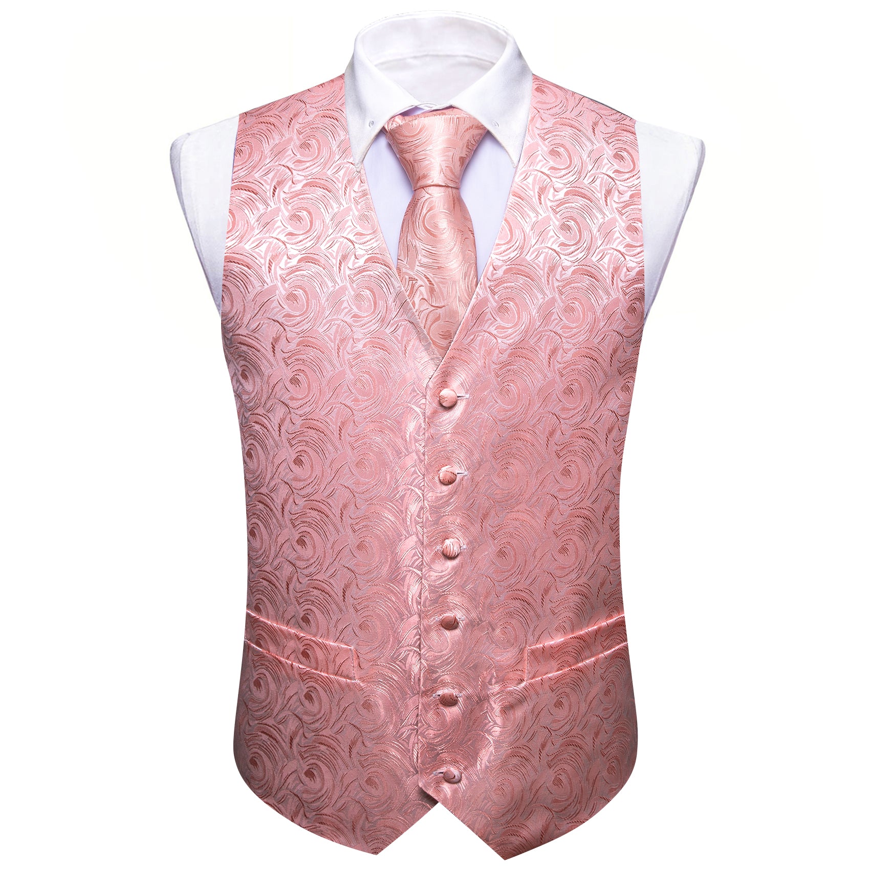 men's pink vest