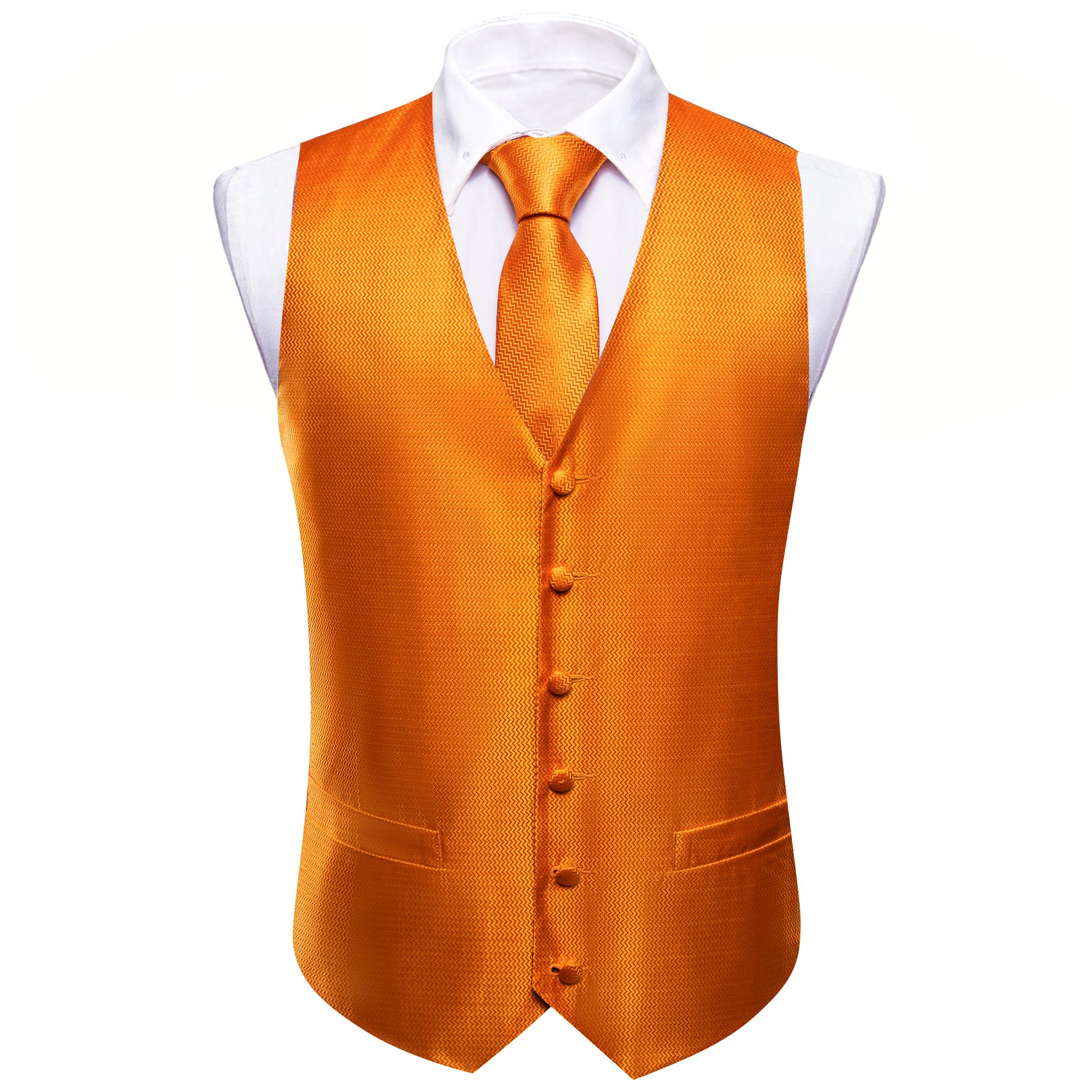 orange and black vest