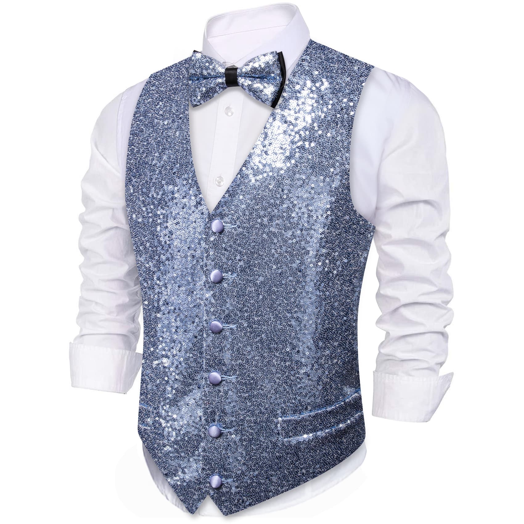 mens sequin vest for party 