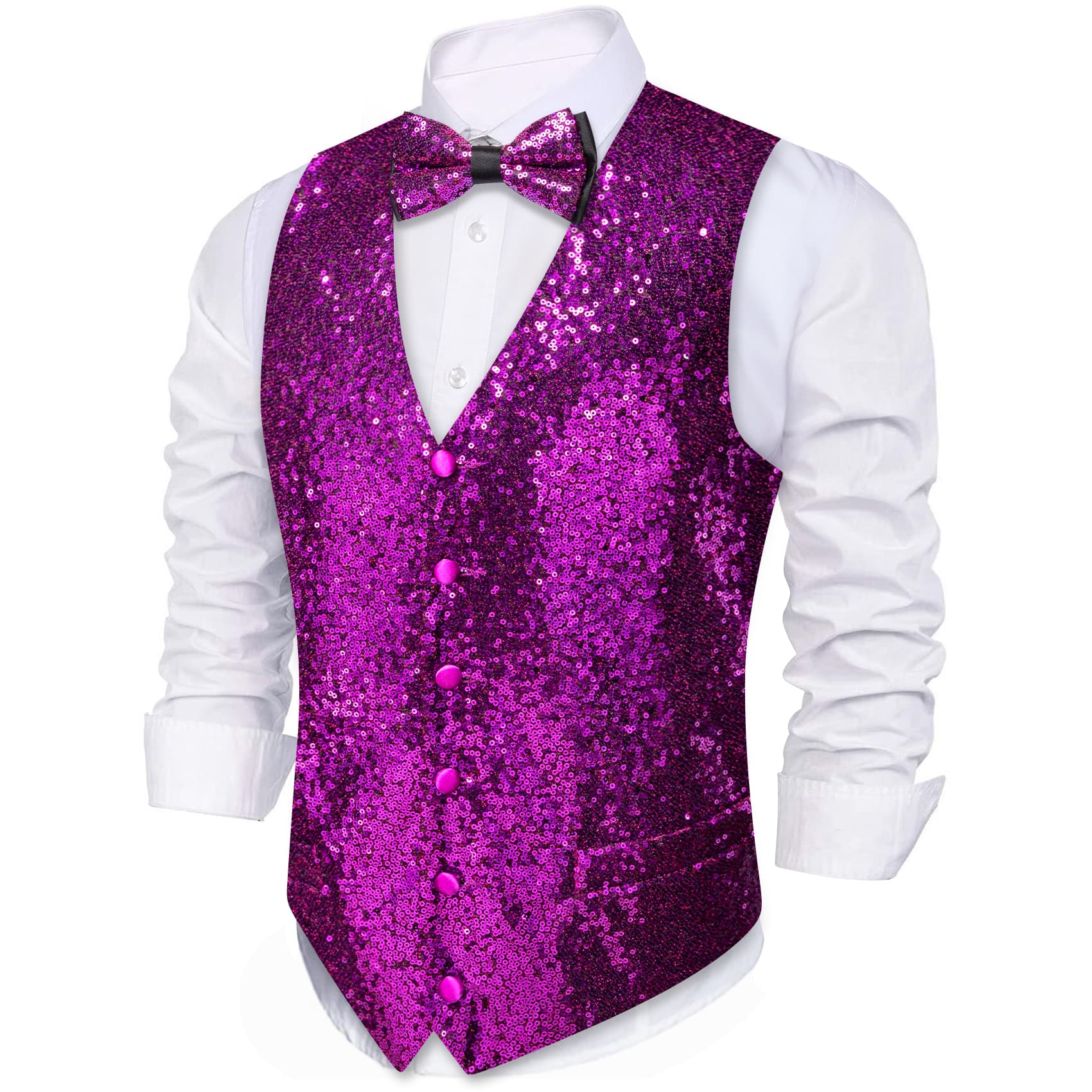 mexican vest mens's purple waistcoat  bow tie suit men's purple vest