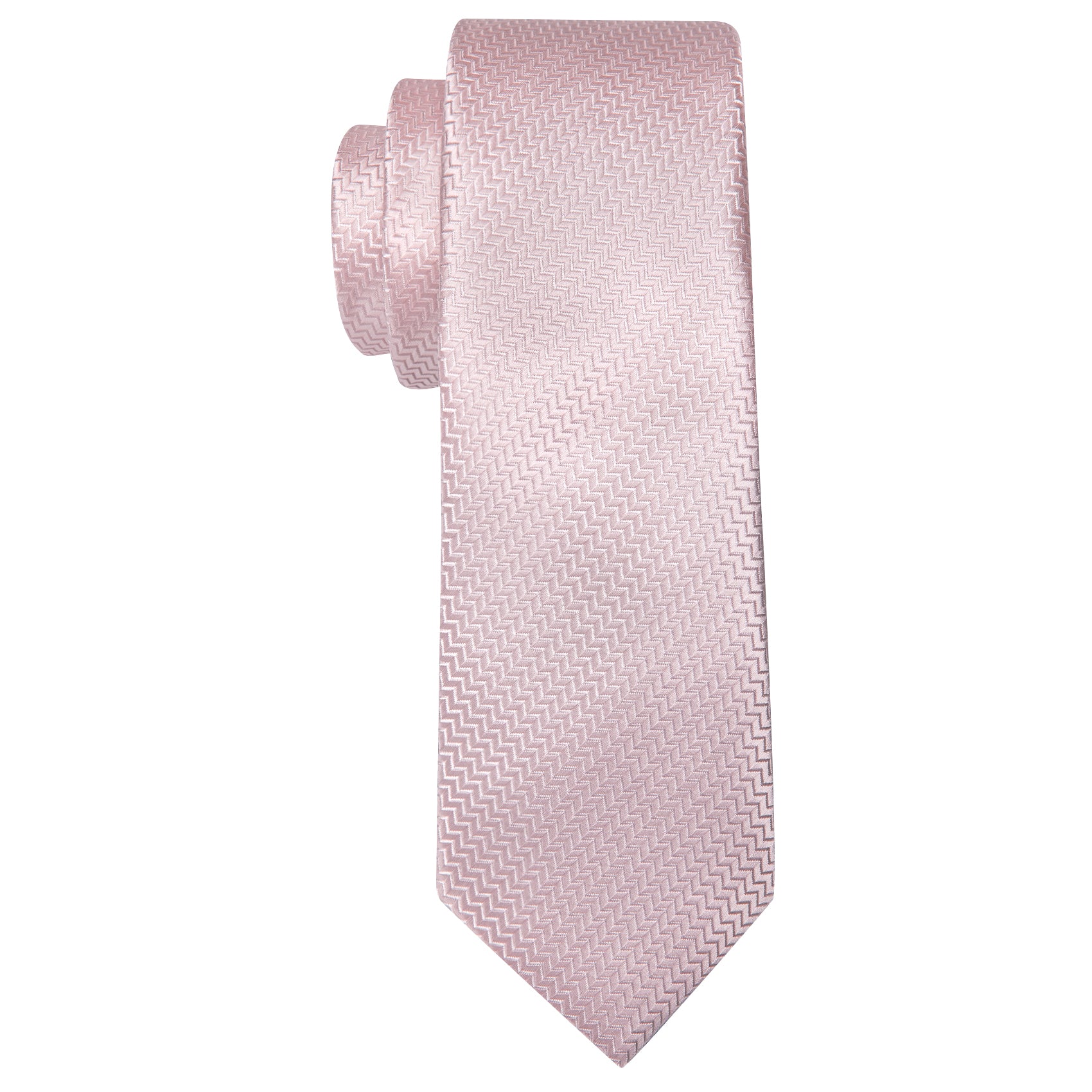 Lavender blush Pale Pink Silk 63 Inches Extra Long Tie Set