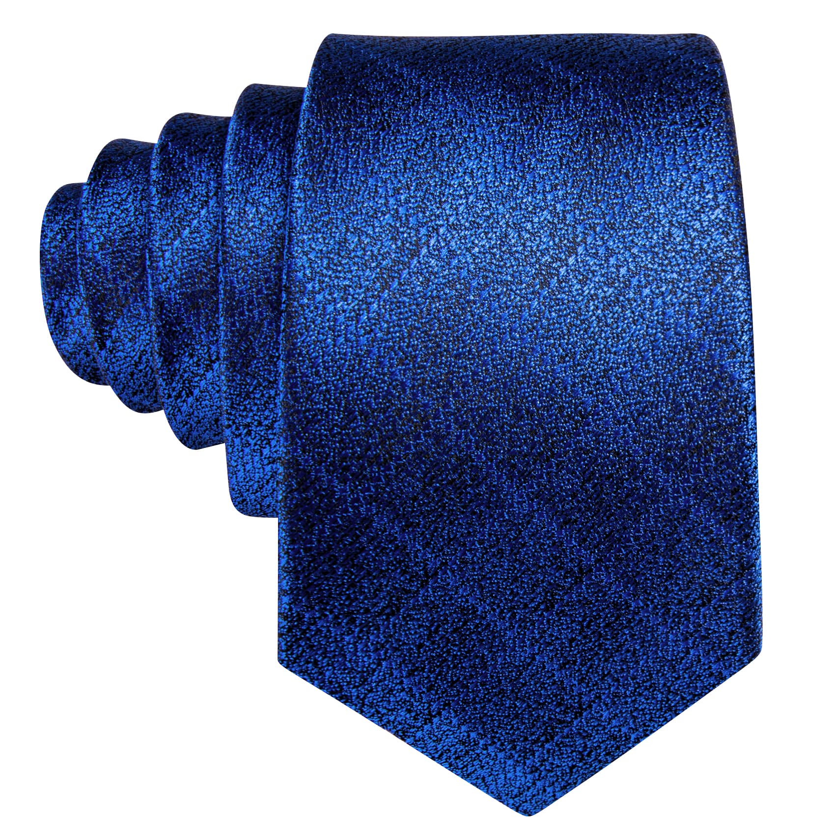 Barry Wang Navy Blue Solid Tie Checkered Men's Wedding Set