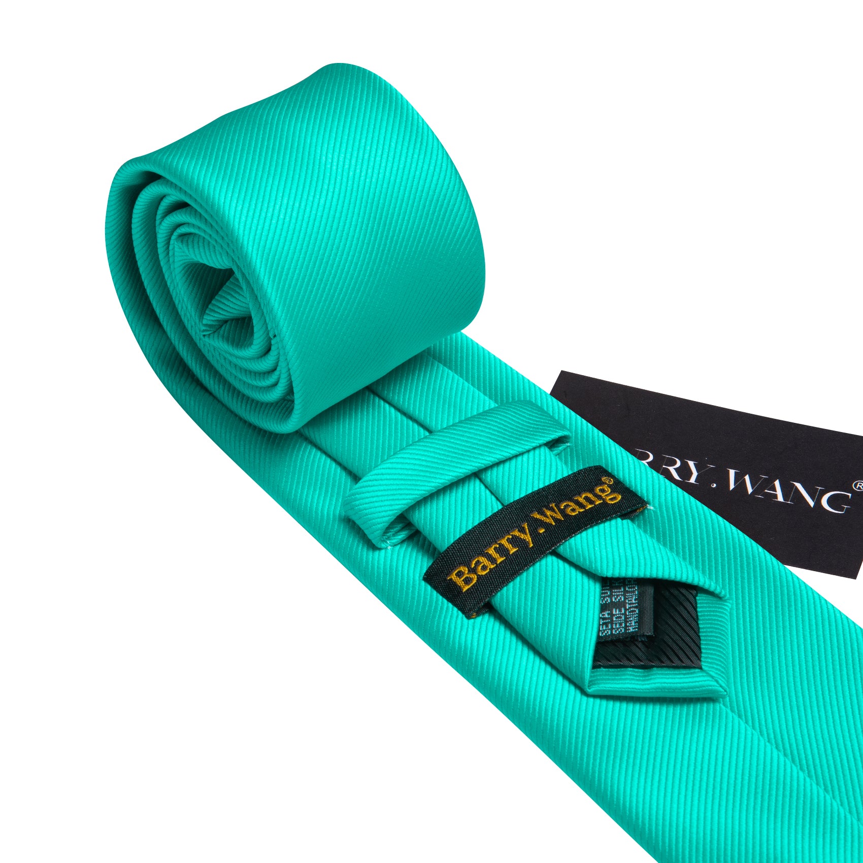 Teal Tie Aqua Solid Silk Tie Pocket Square Cufflinks Set