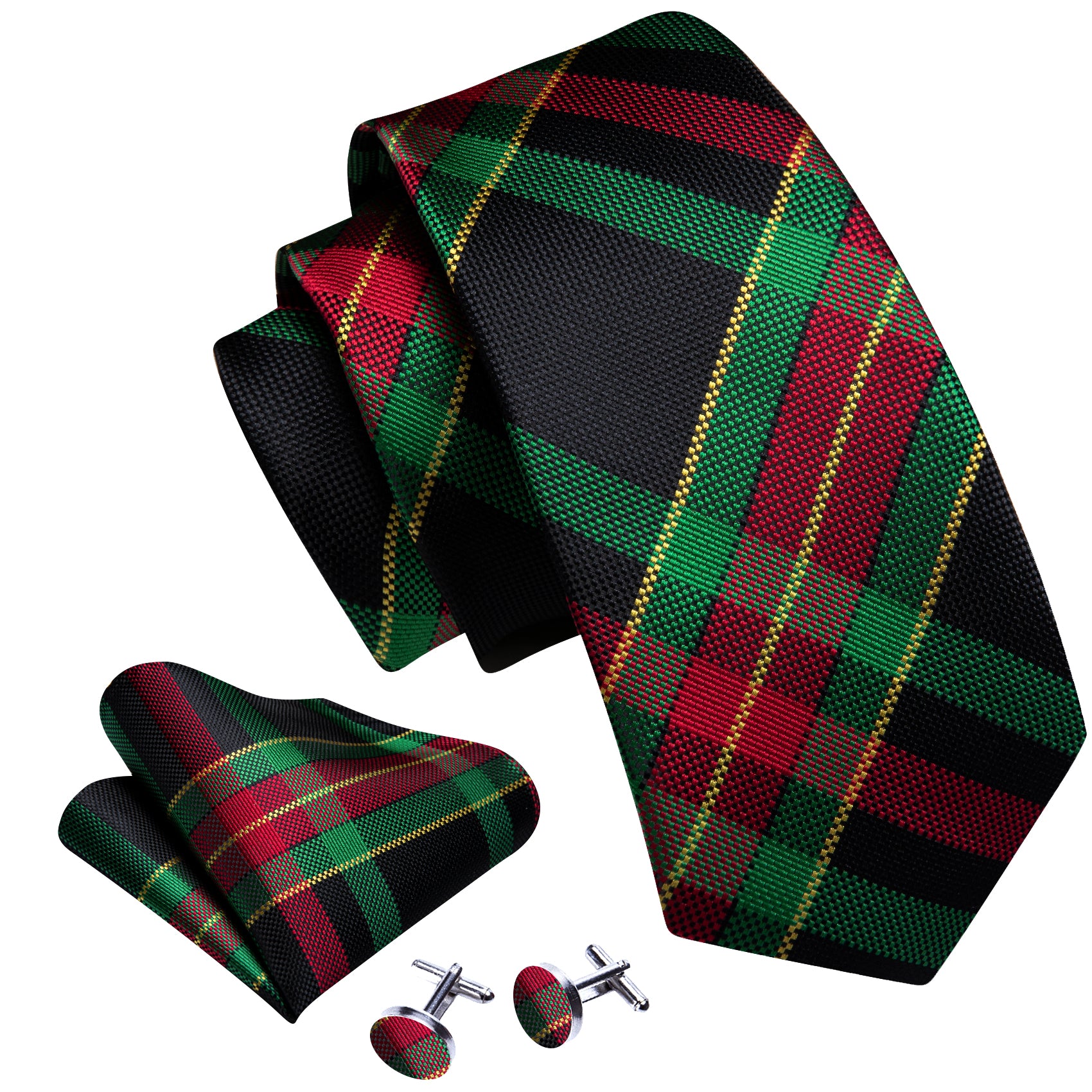 red tie green checkered necktie 