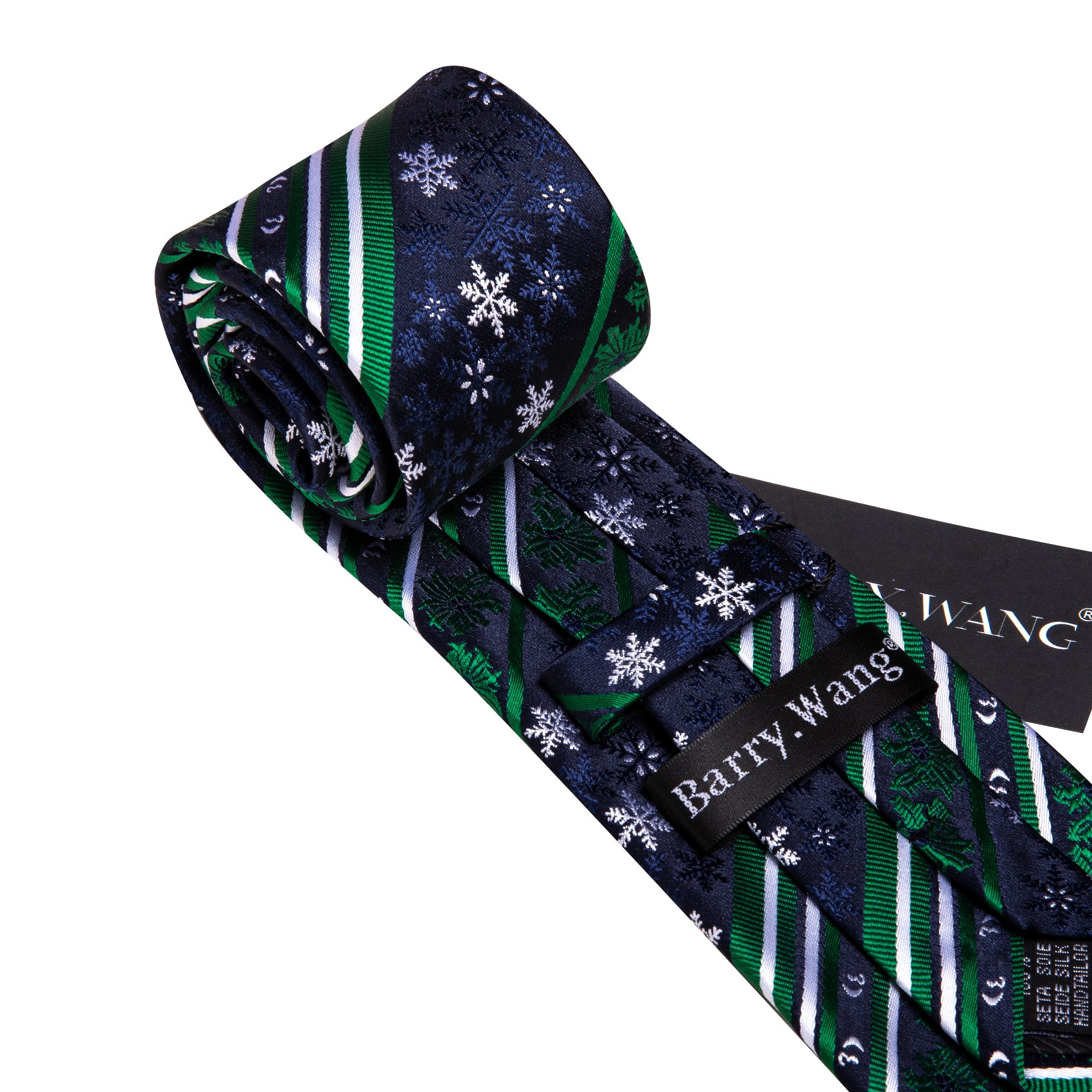 mens navy blue tie gren ties white snowflake novelty men's necktie 