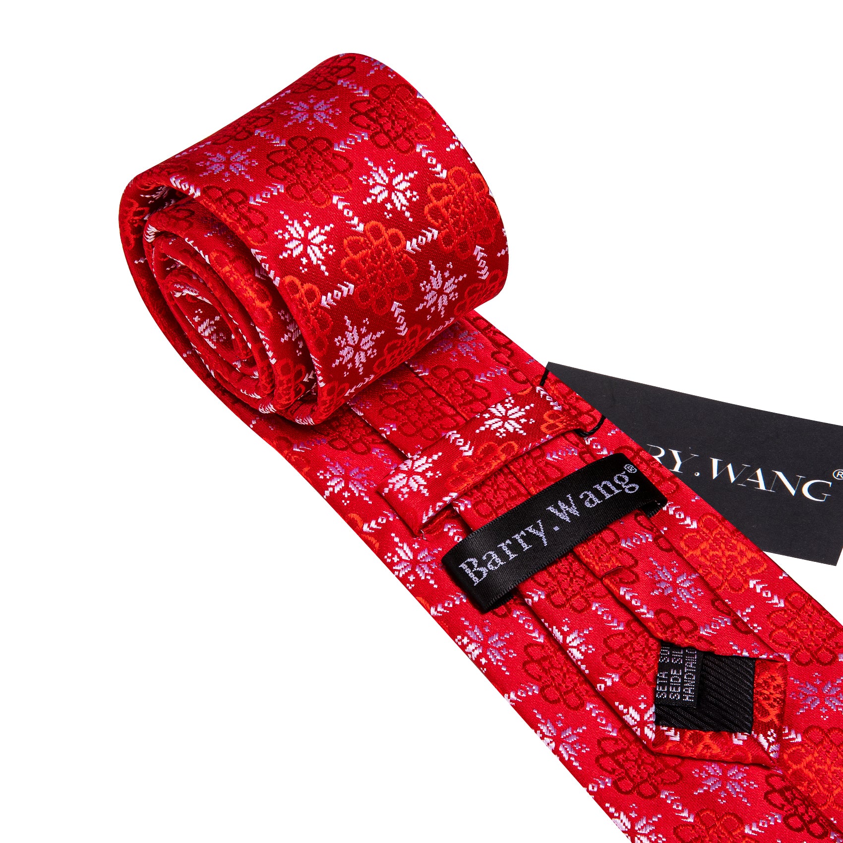 red pattern tie