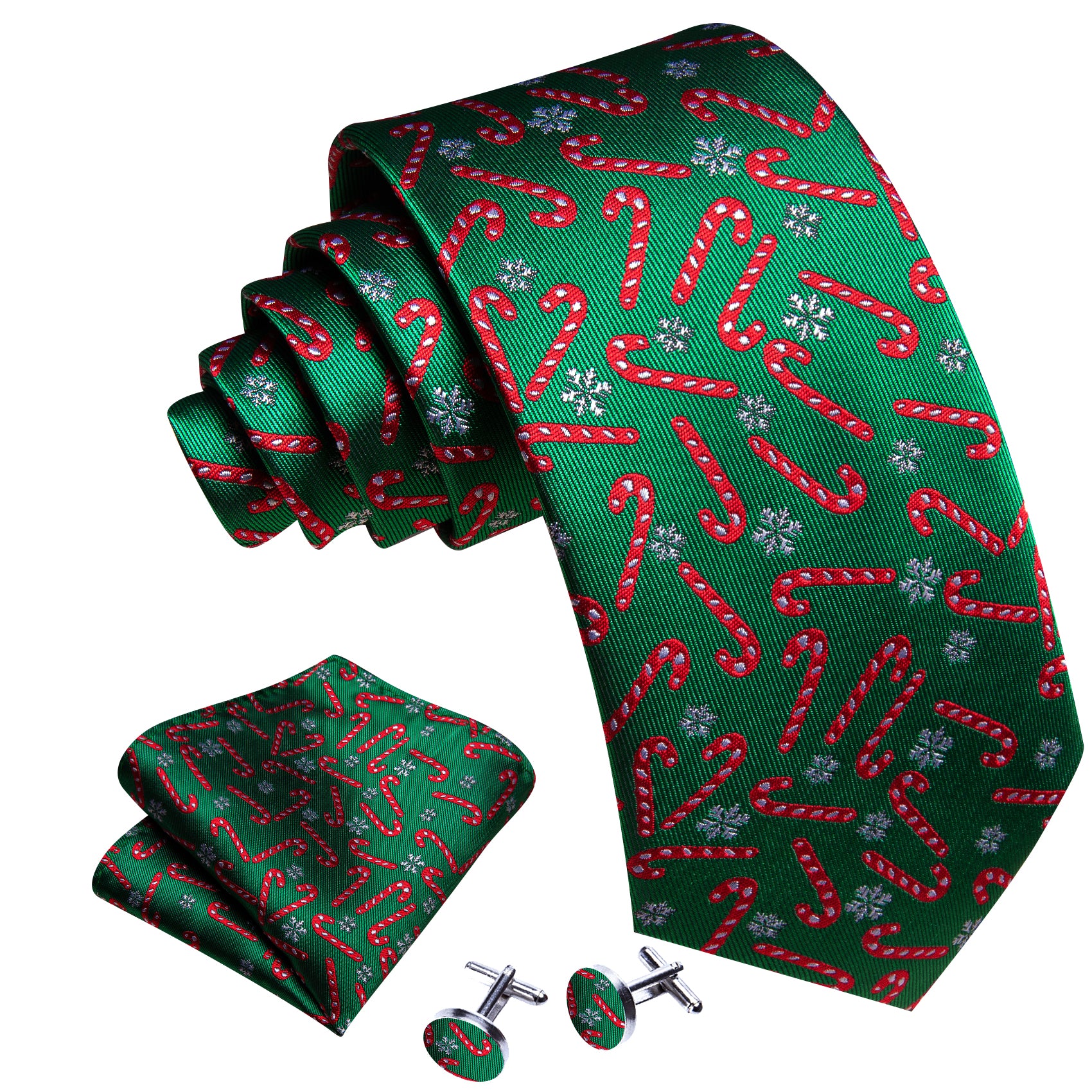 christmas green mens tie