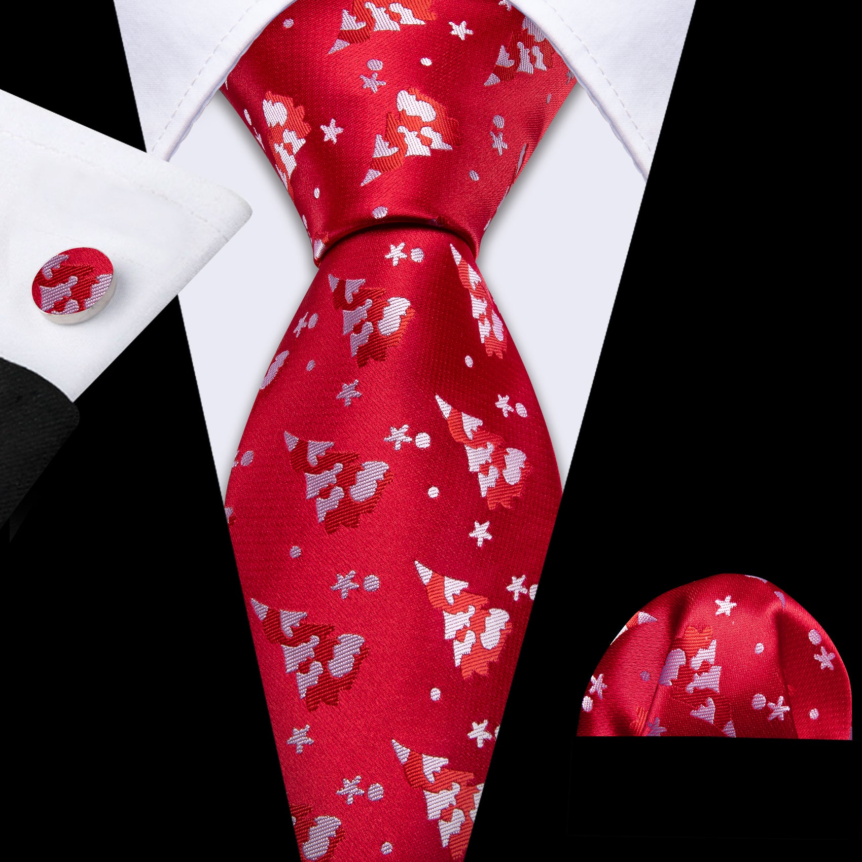 red and white tie