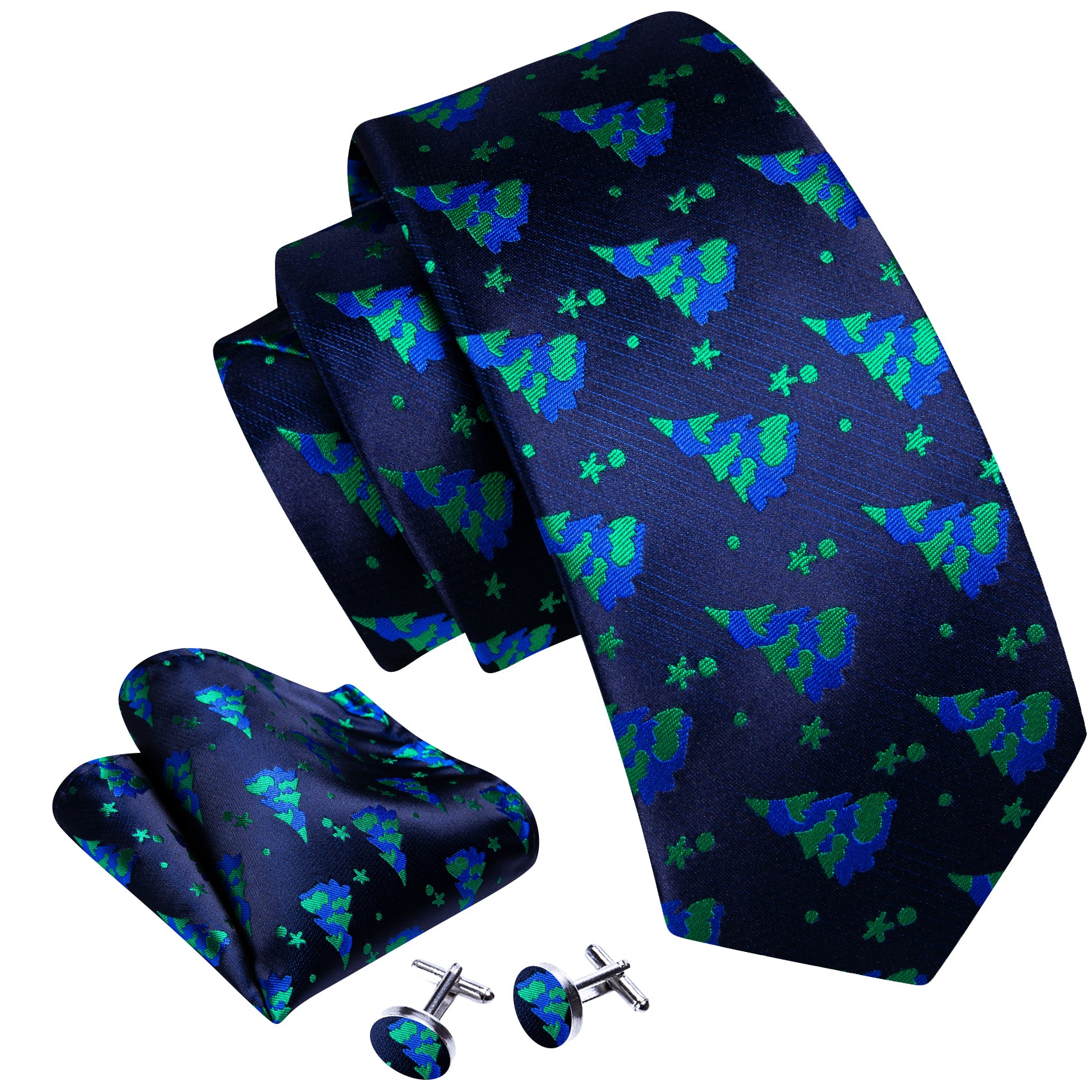 mens blue christmas tie