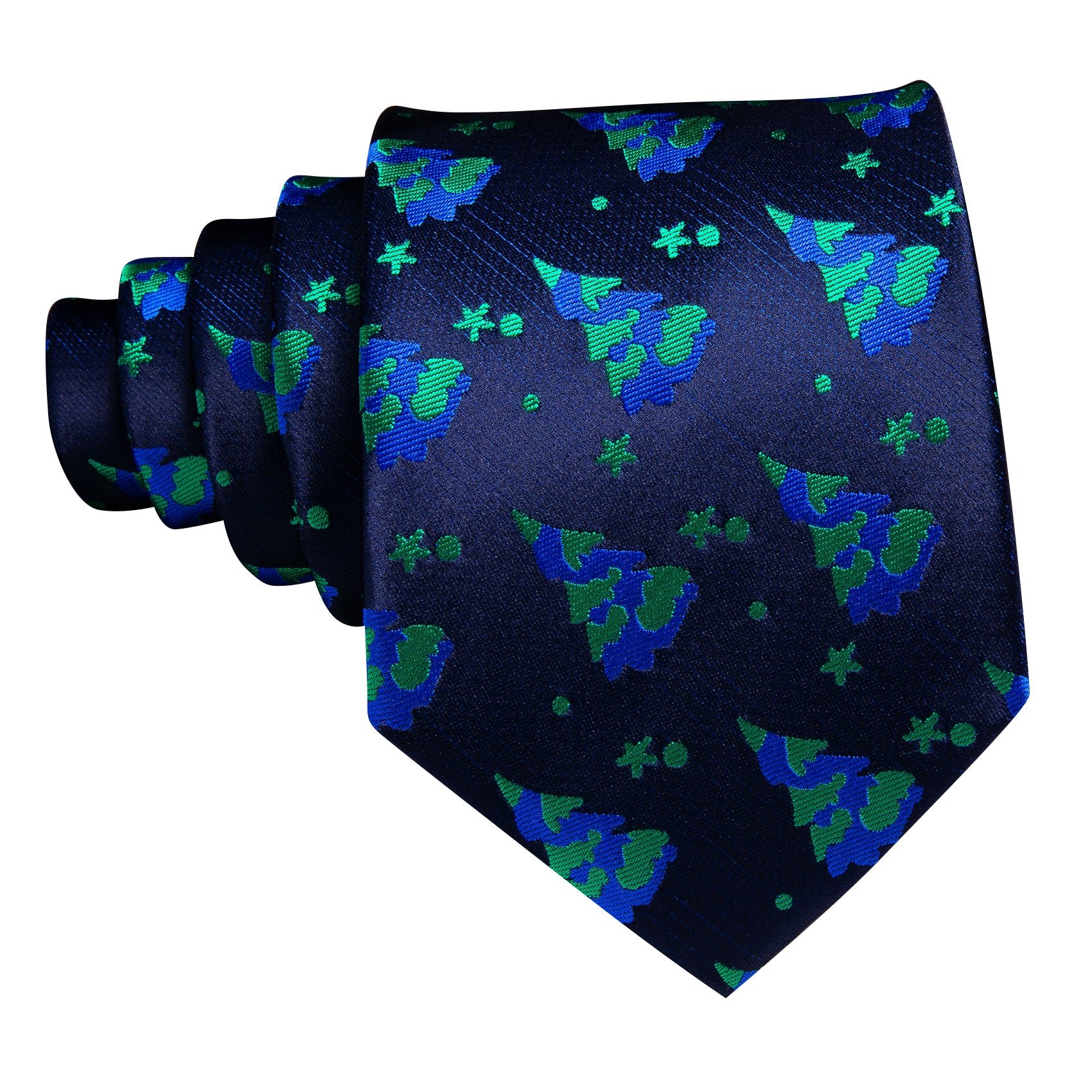 blue christmas mens tie