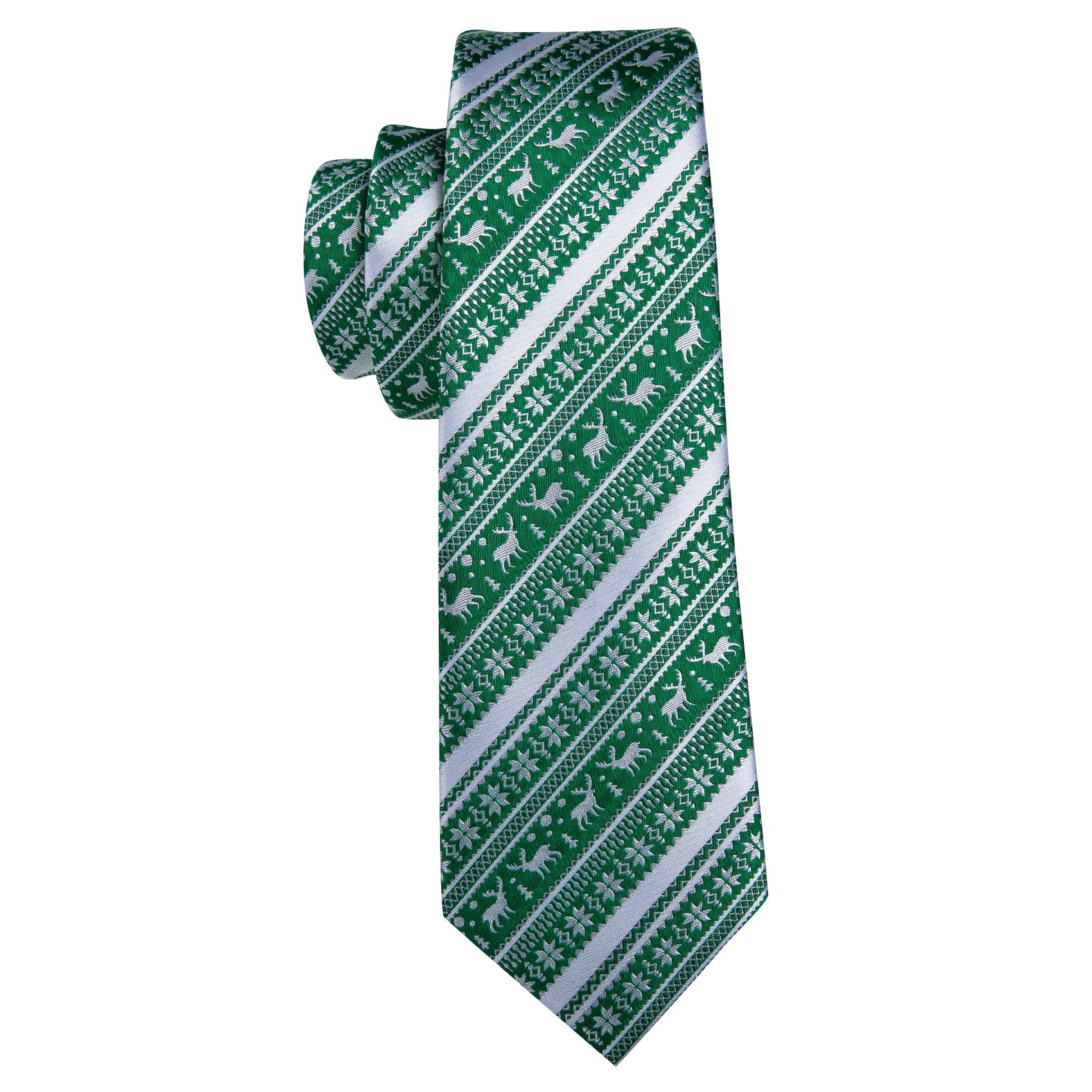 green christmas mens tie