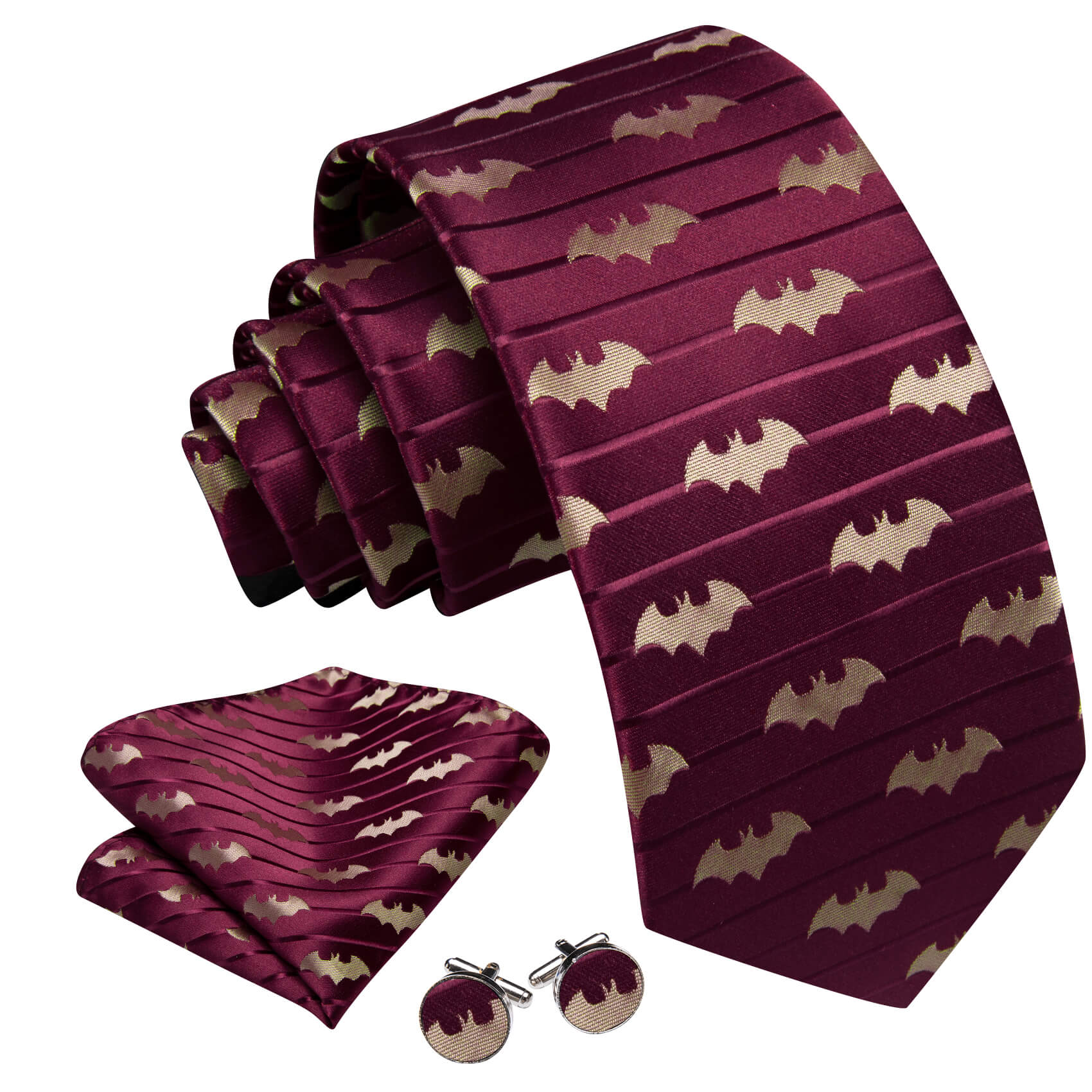 burgundy and gold tie