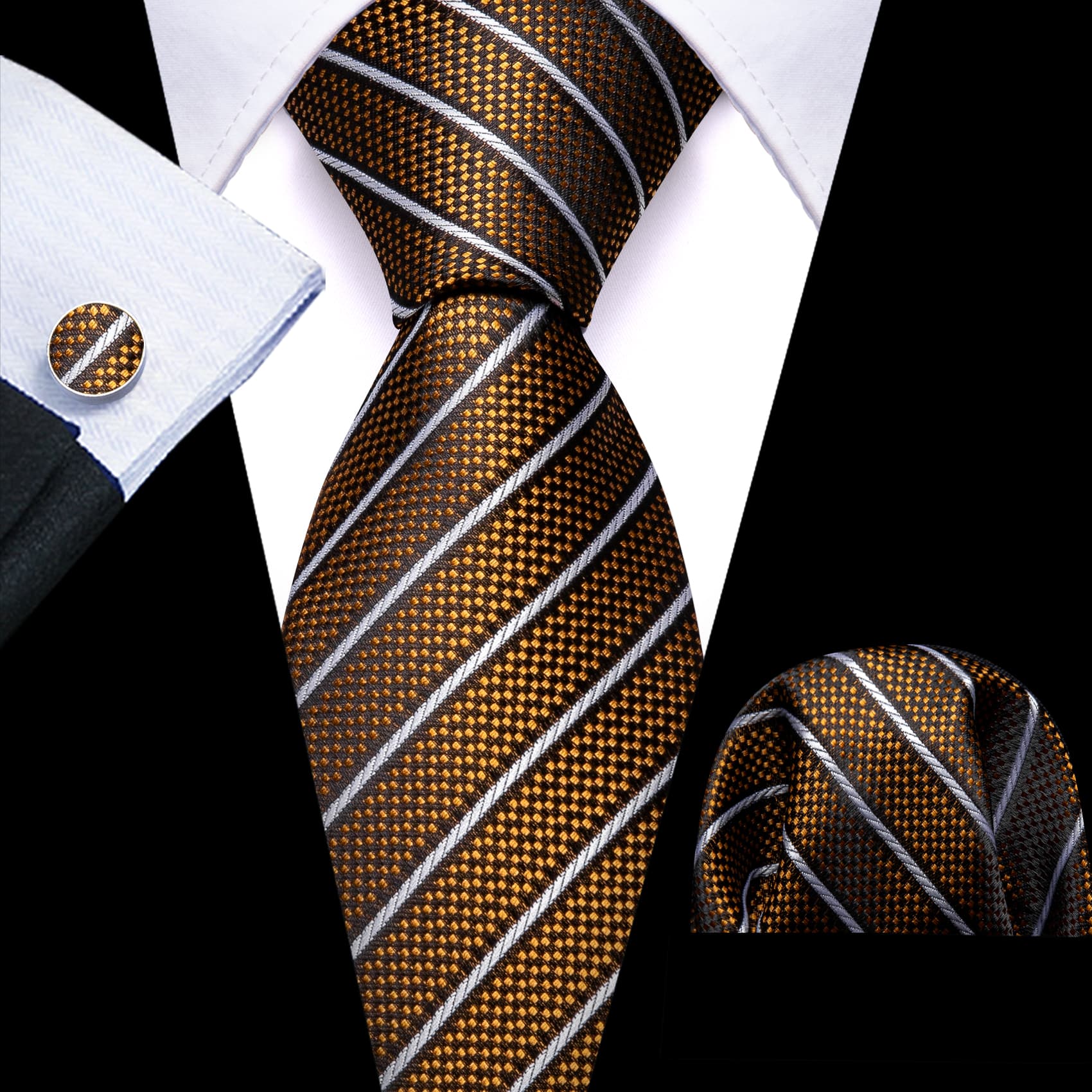 Brown necktie 