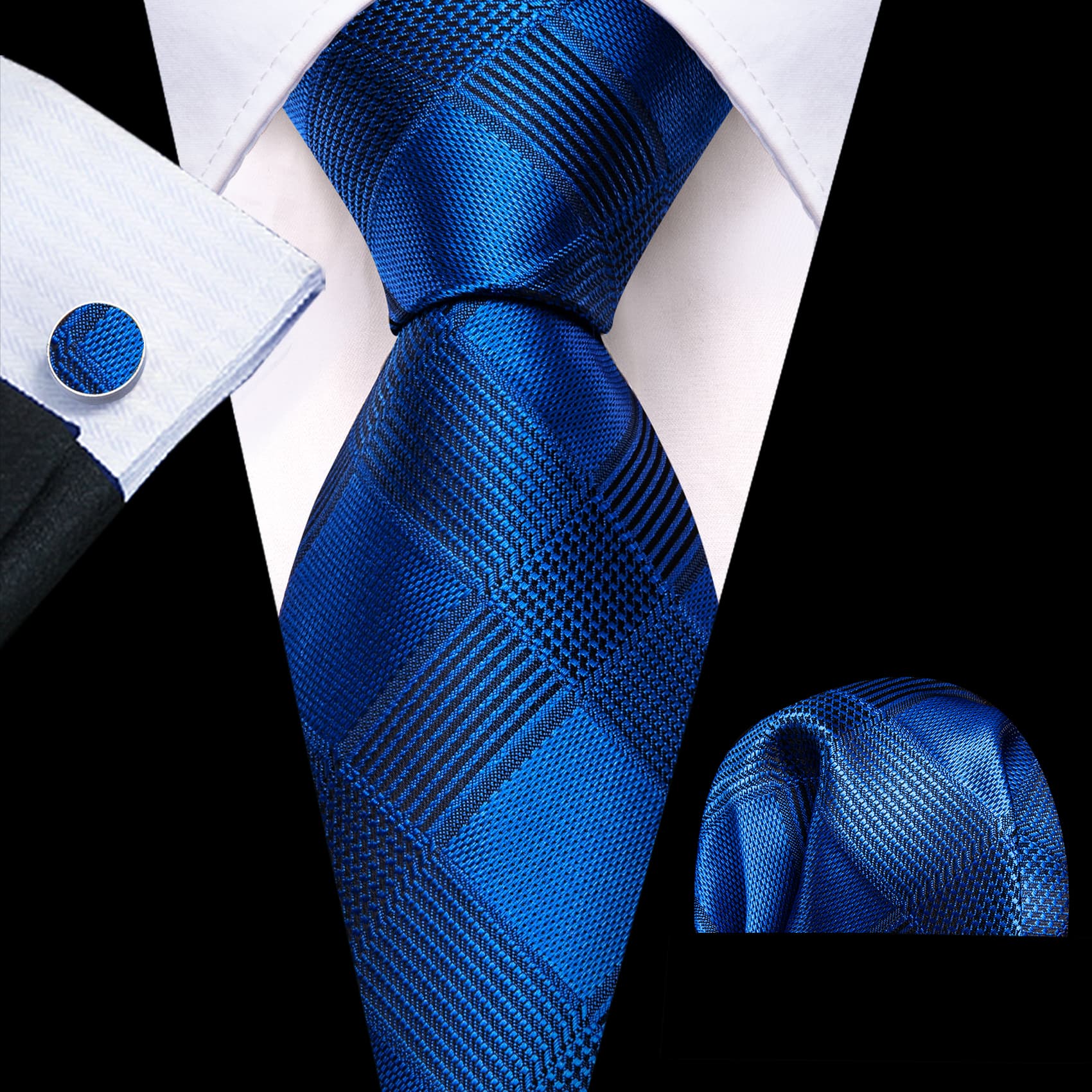 blue necktie