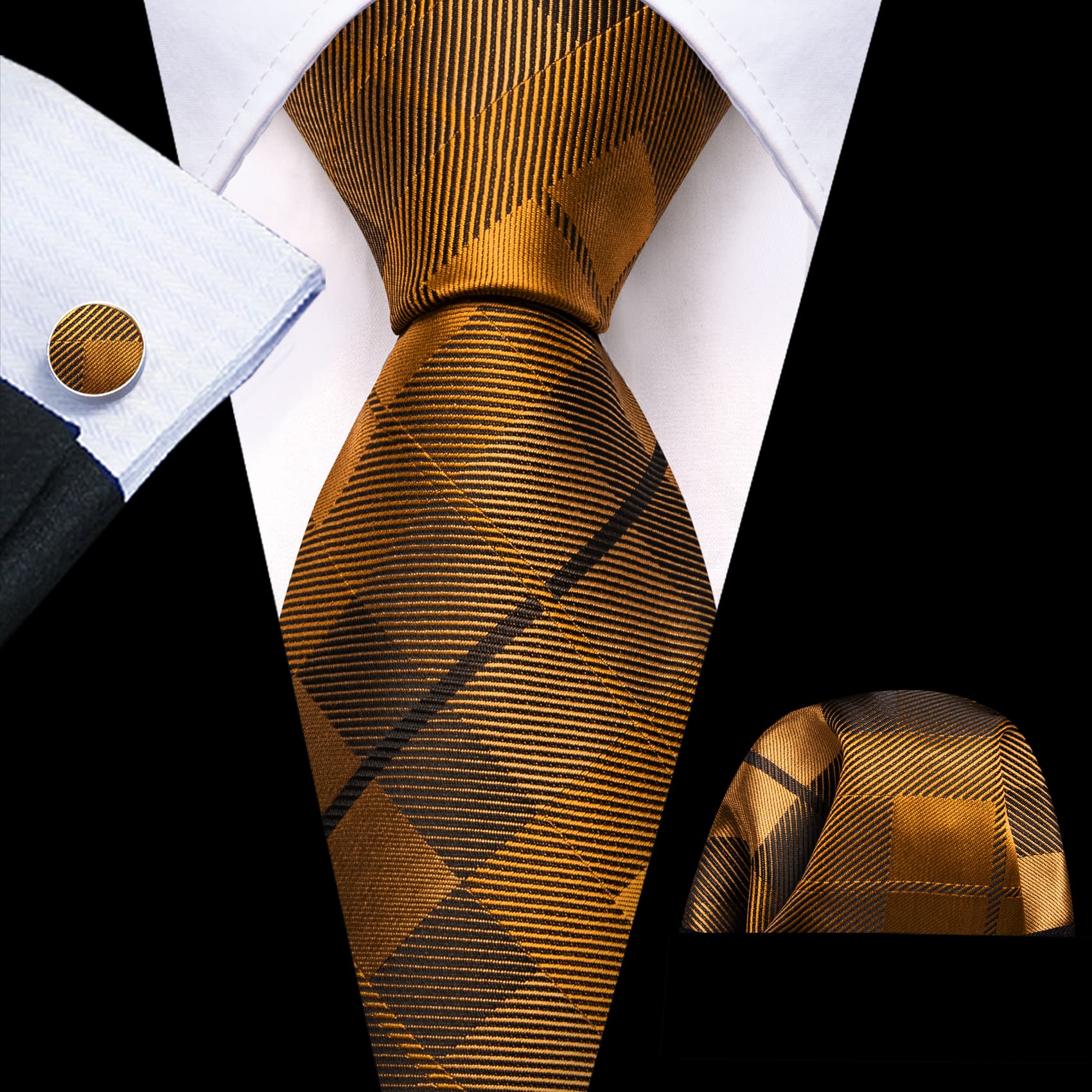 black gold necktie 