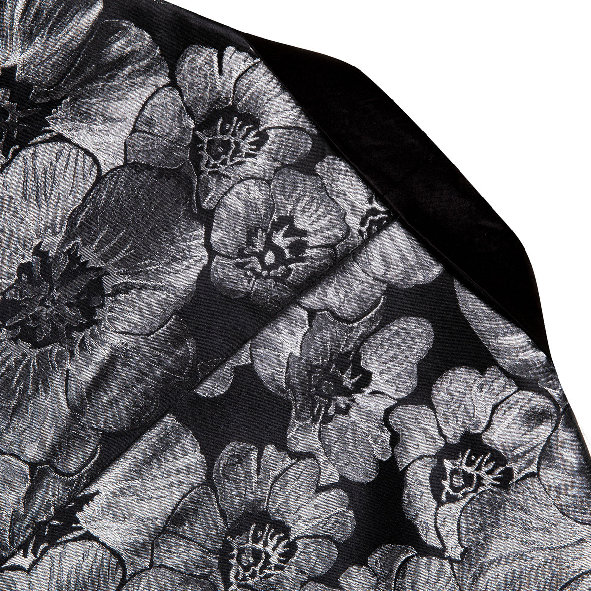 Men's Dress Party Black Floral Suit Jacket Slim One Button Stylish Bla