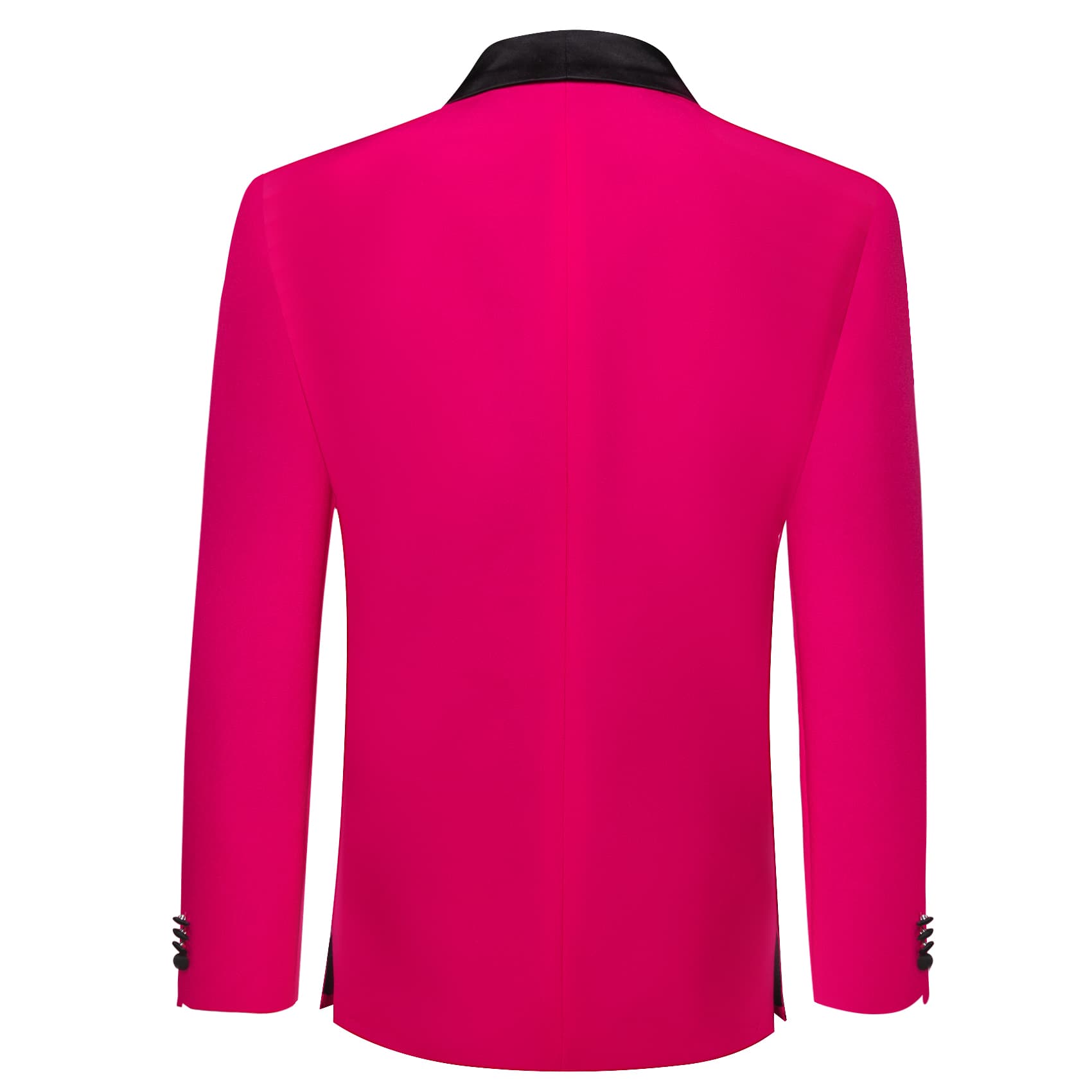 Notched Lapel Suit Men's Shocking Pink Party Suit Blazer 