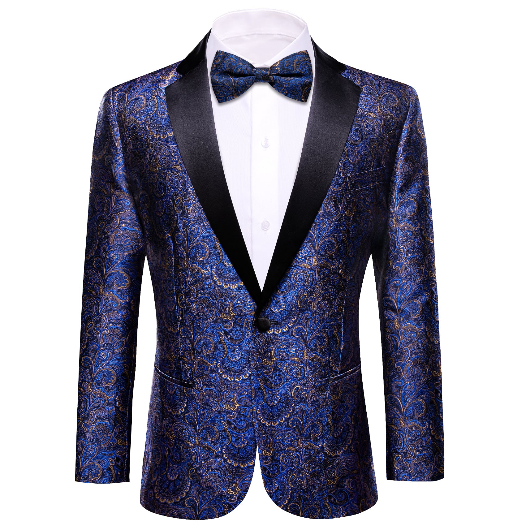 Blue paisley 2024 suit jacket