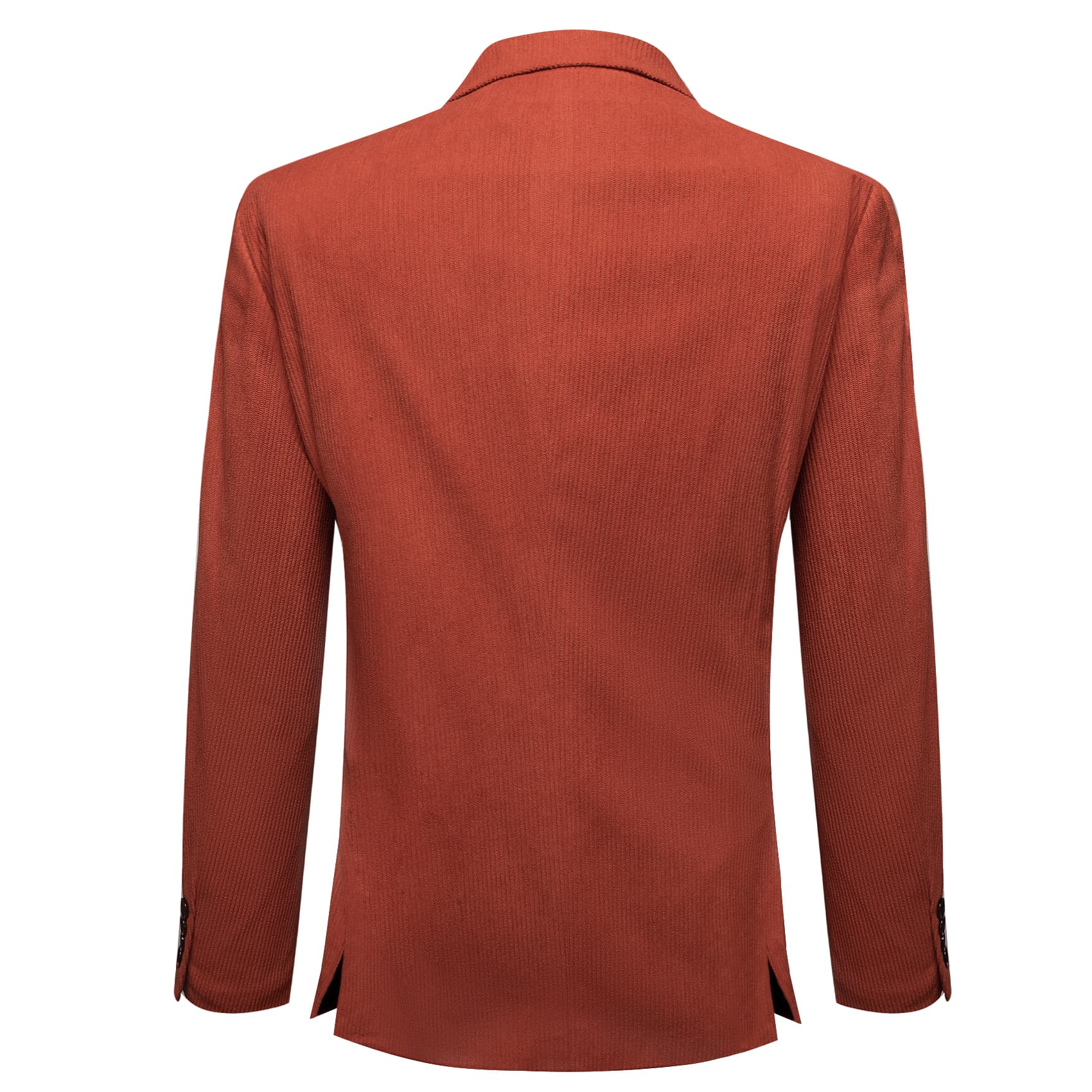  Corduroy Suit Burnt Umber Orange Notched Lapel Men's Top