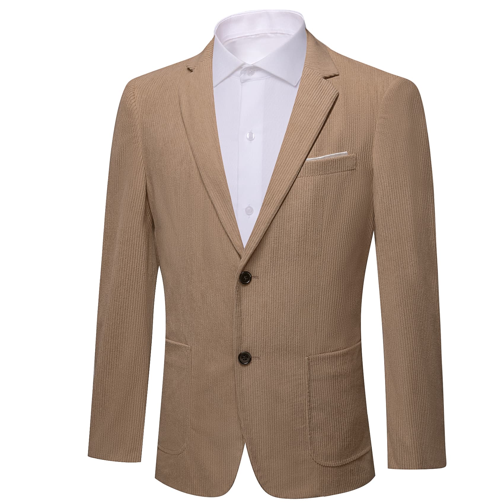 light brown suit