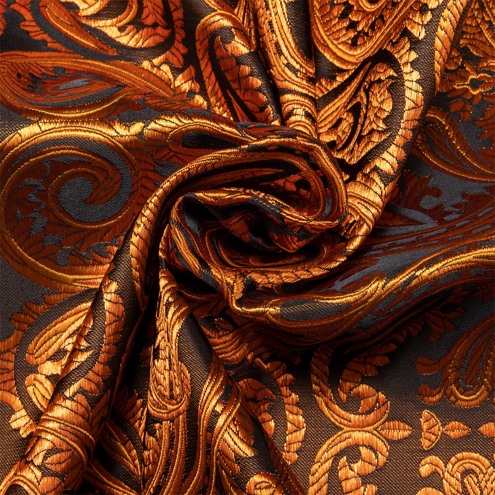 Barry Wang Silk Gold Floral Scarf Accessory for Men