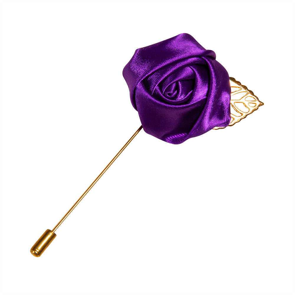 purple flower brooch