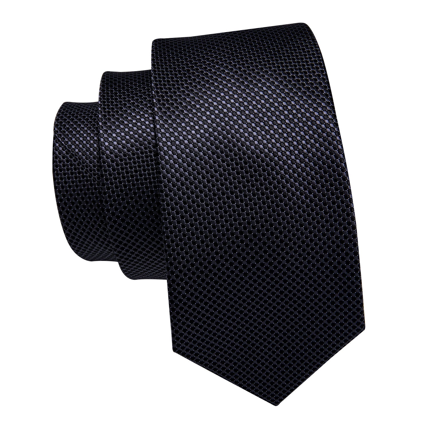 Black Striped Tie Hanky Cufflinks Set