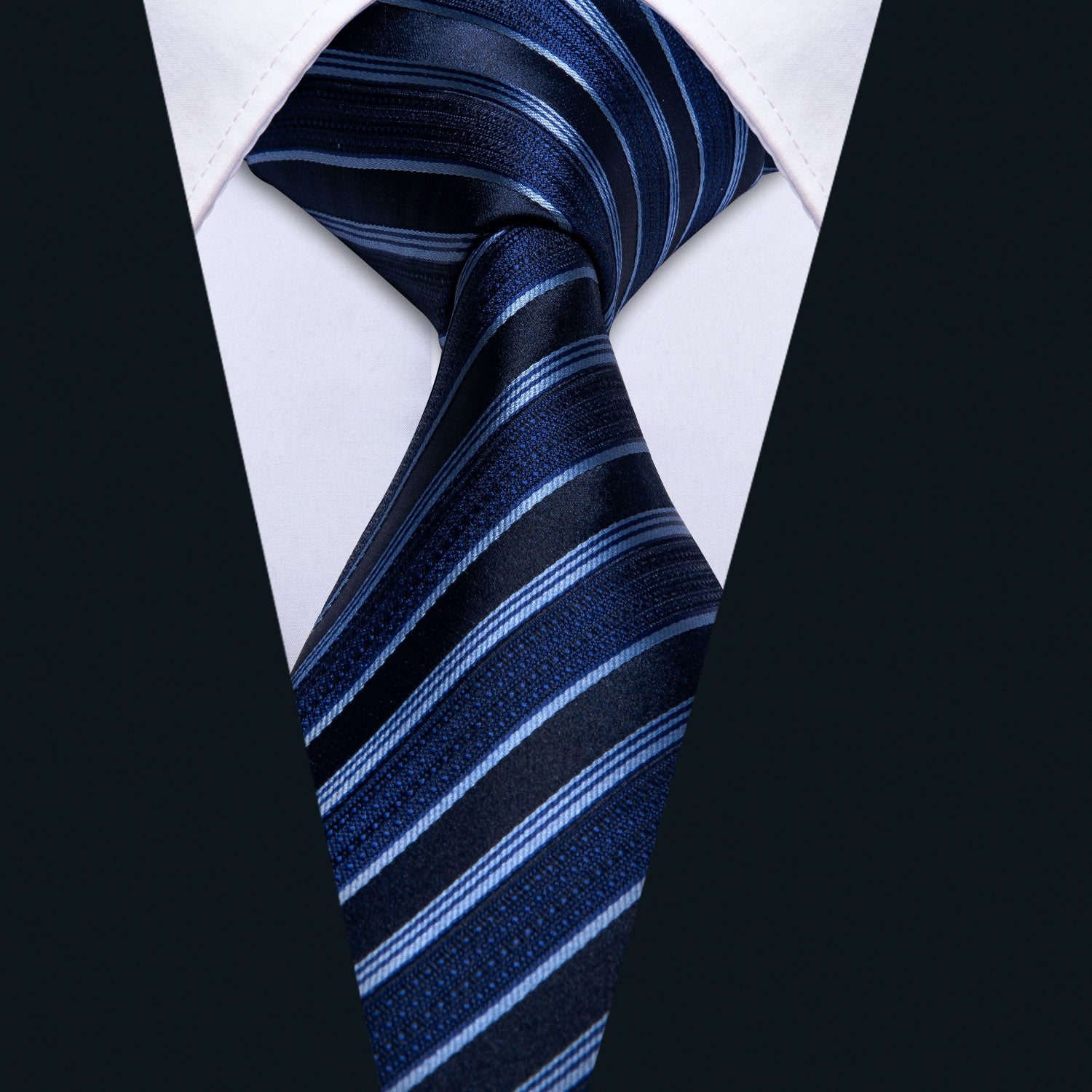 Blue Shatter Foiled Leather Necktie – Cyberoptix TieLab