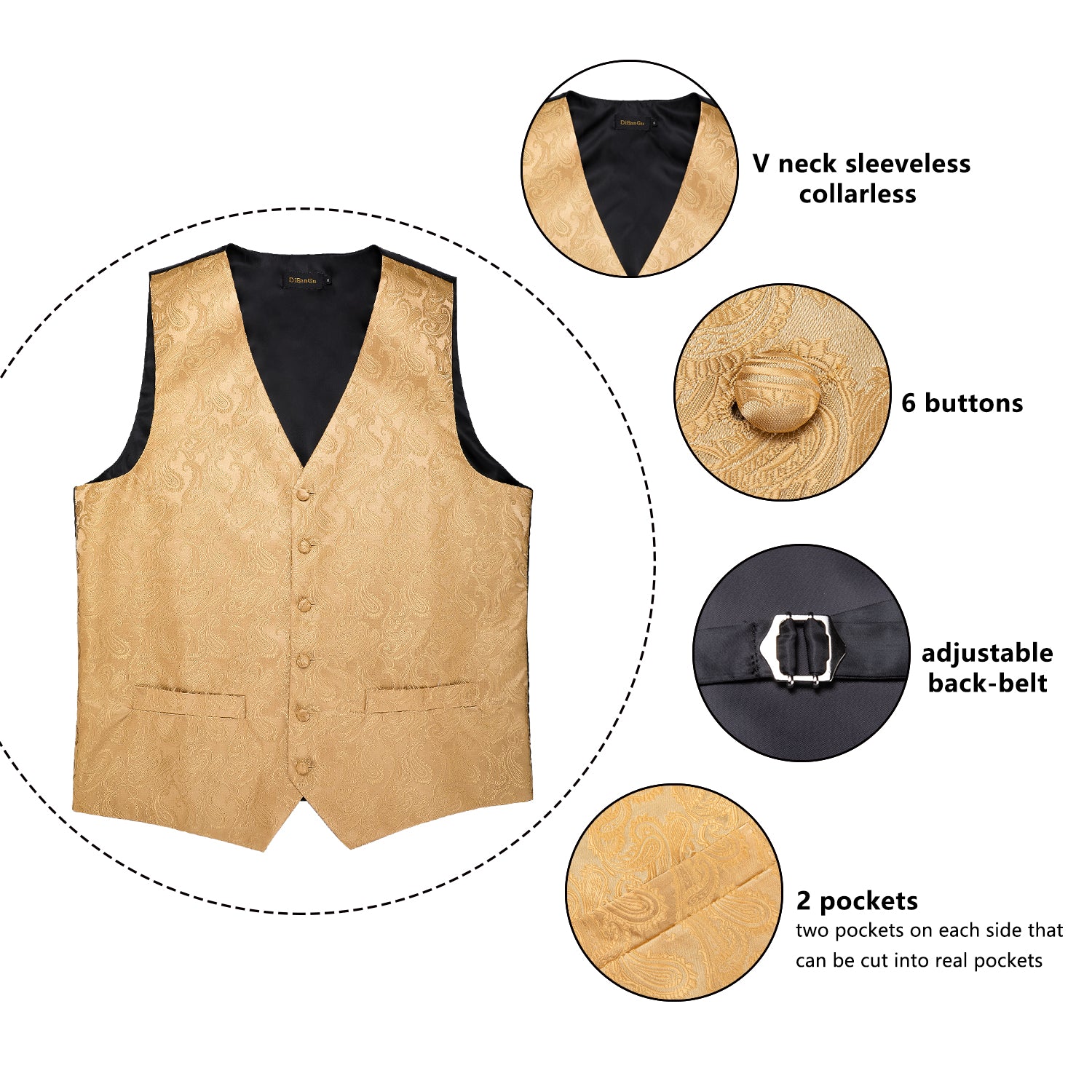 rose gold vest for wedding