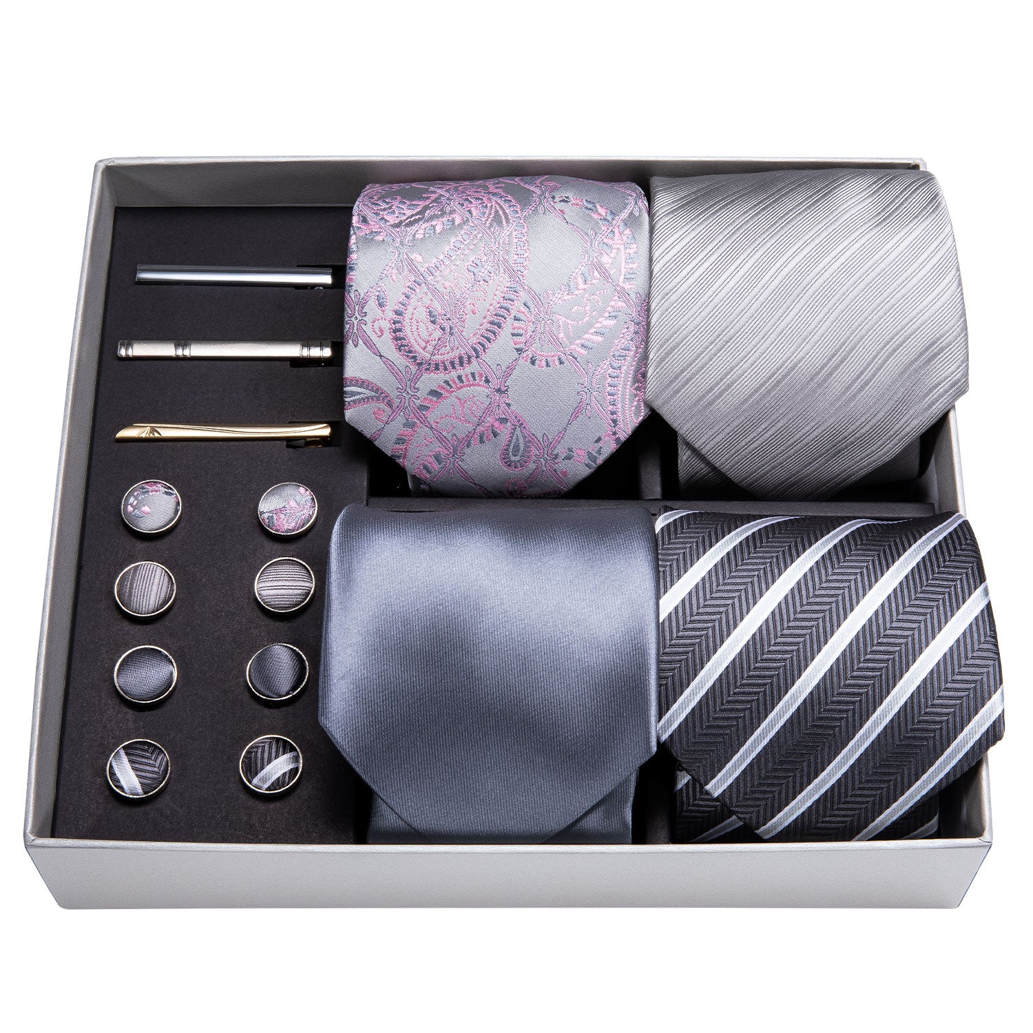 Peach Stripe Tie |Buy Neck Tie Pocket Square and Lapel Pin Gift Set Online  In India|