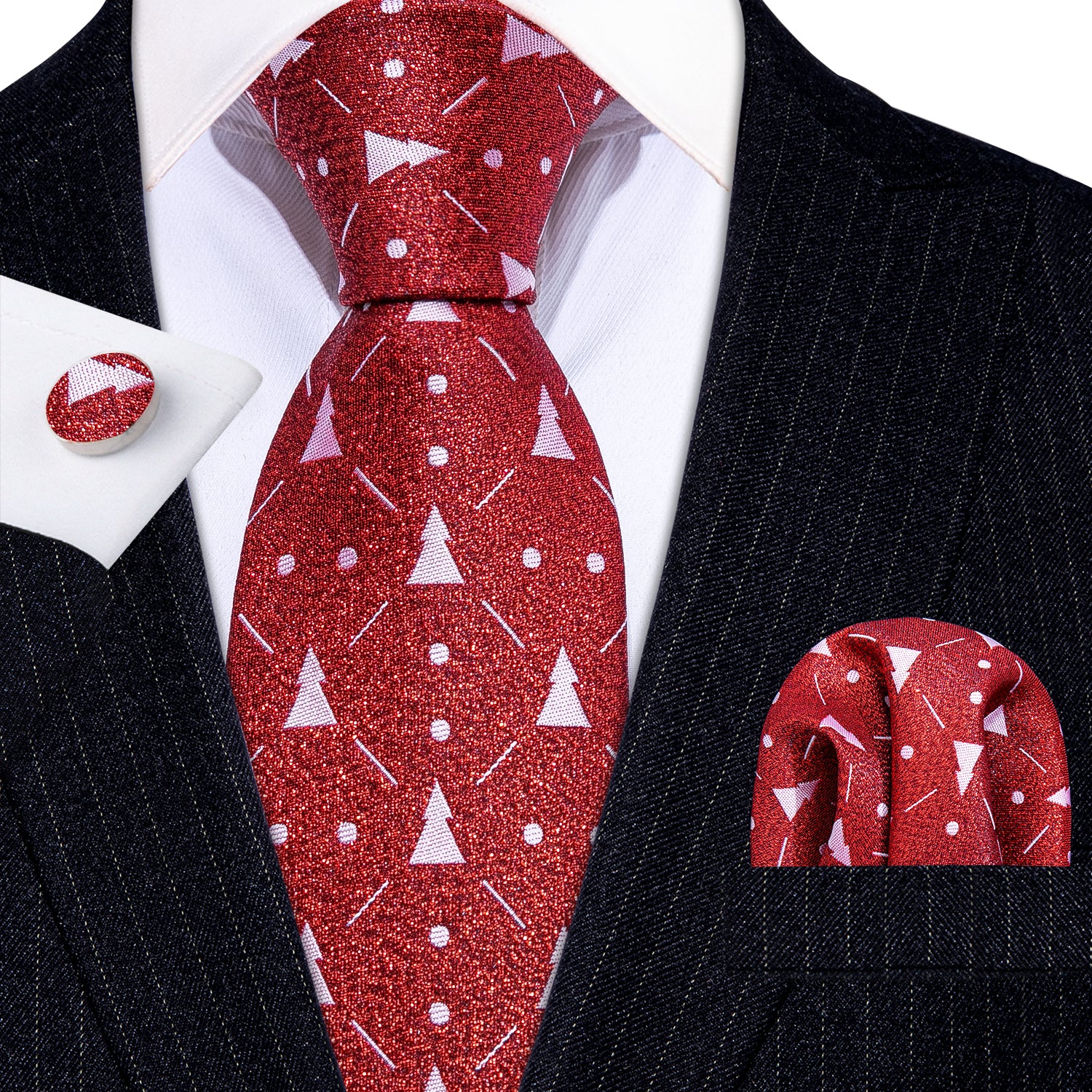 red silk mens necktie