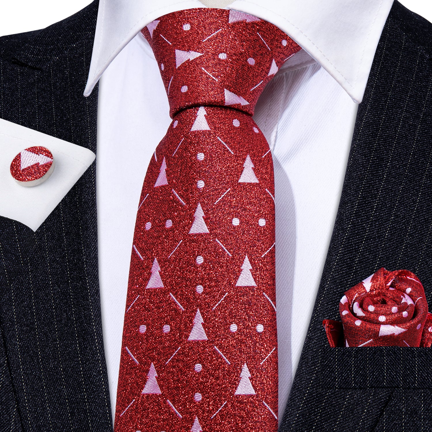 red silk necktie