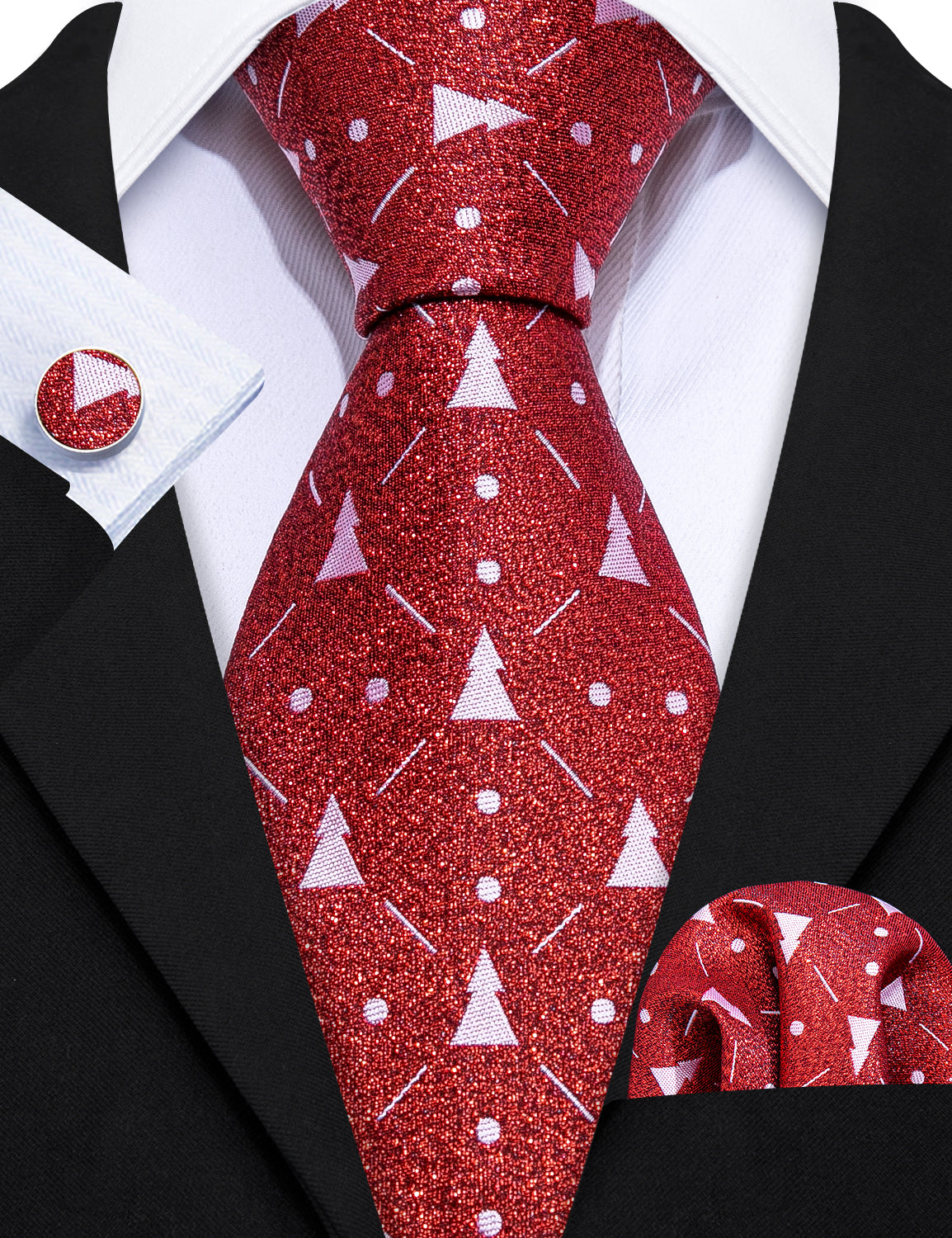 red silk necktie for men