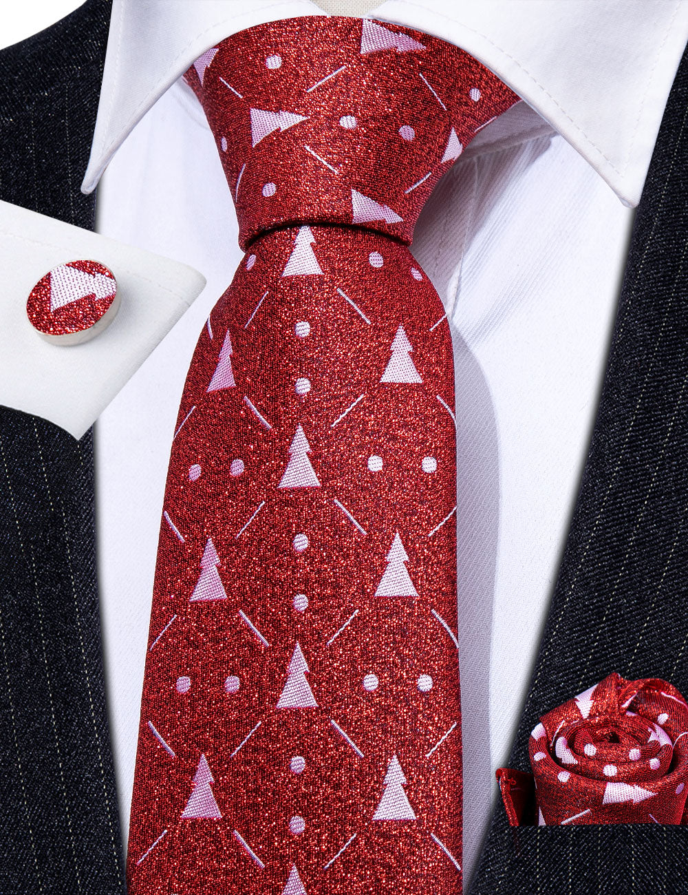 red mens silk tie