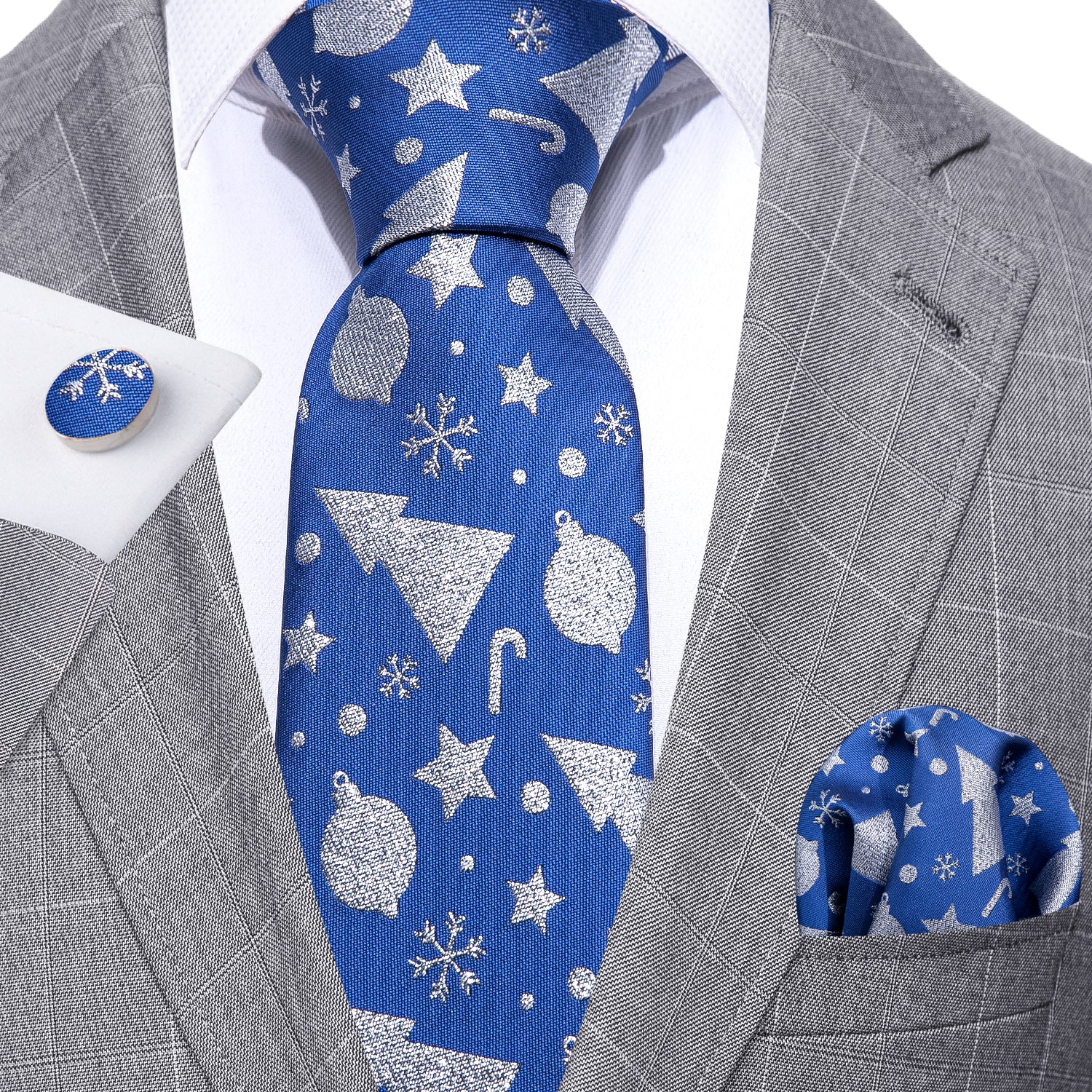 blue silk tie