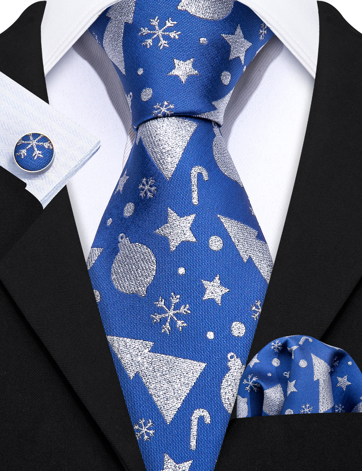 blue mens silk tie