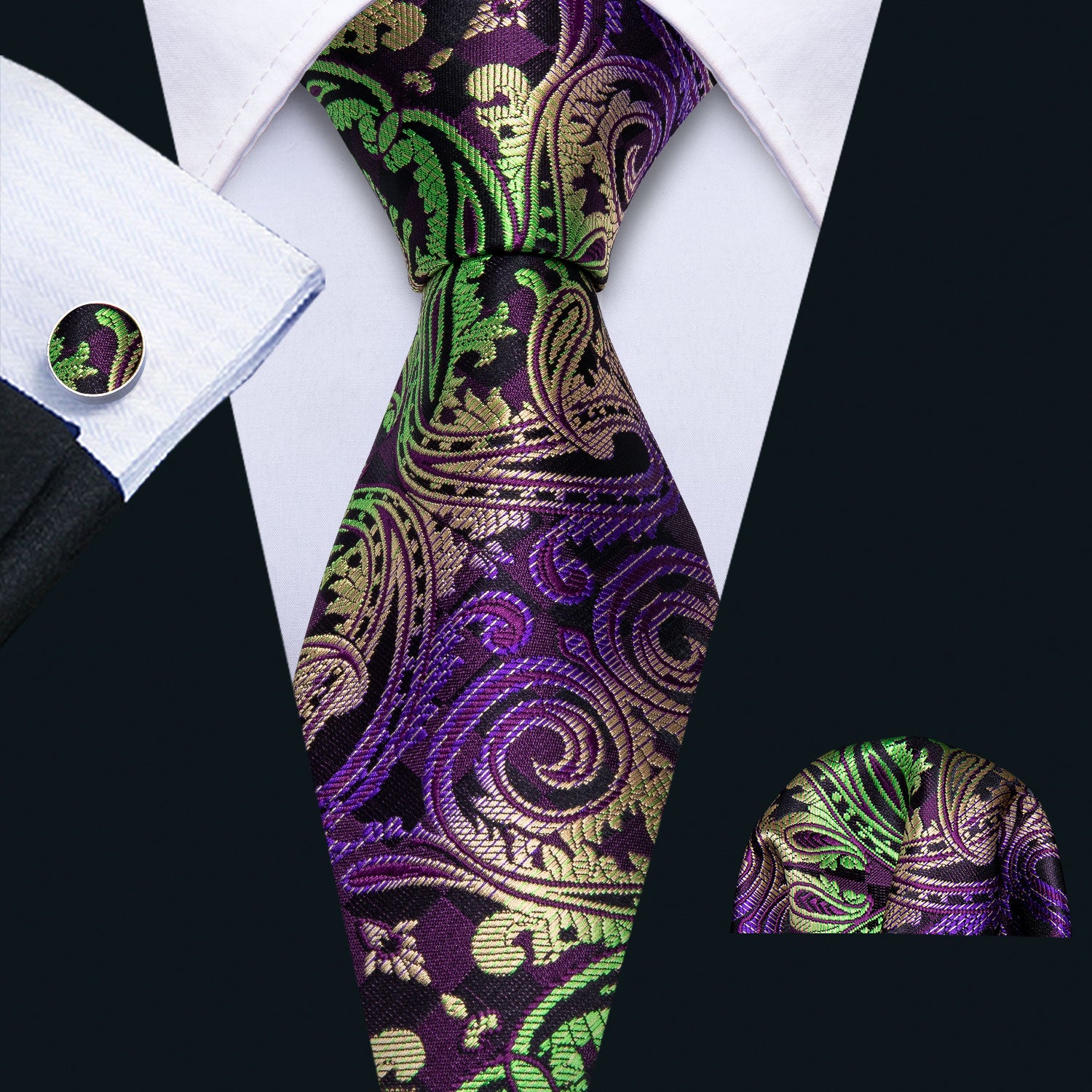 green tan necktie