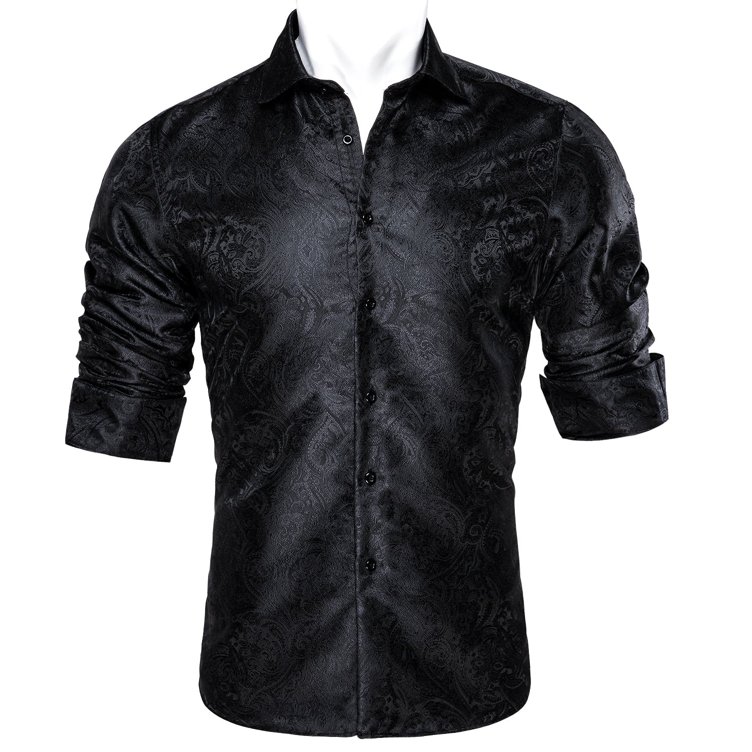 Black floral hotsell dress shirt