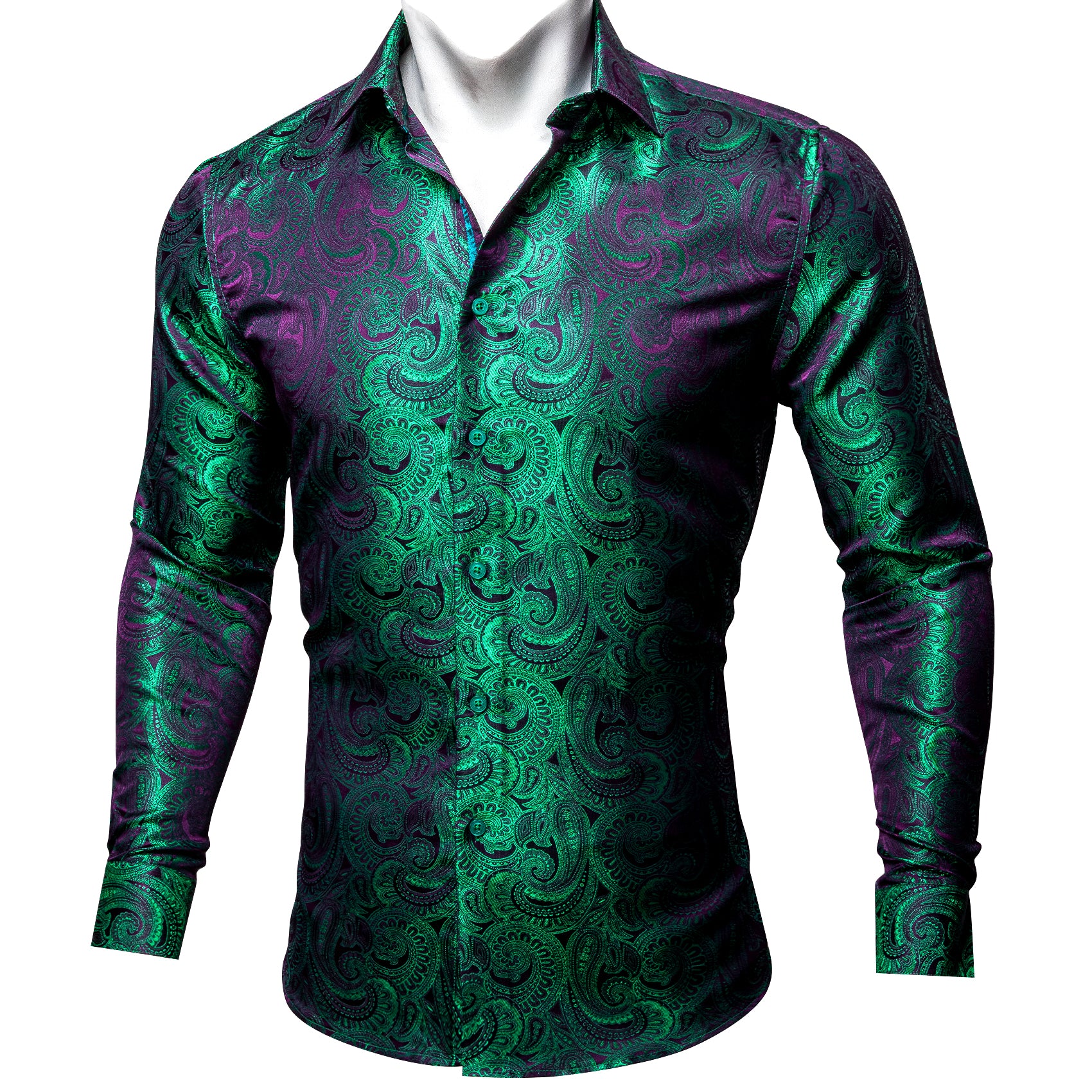 Green hot sale purple shirt