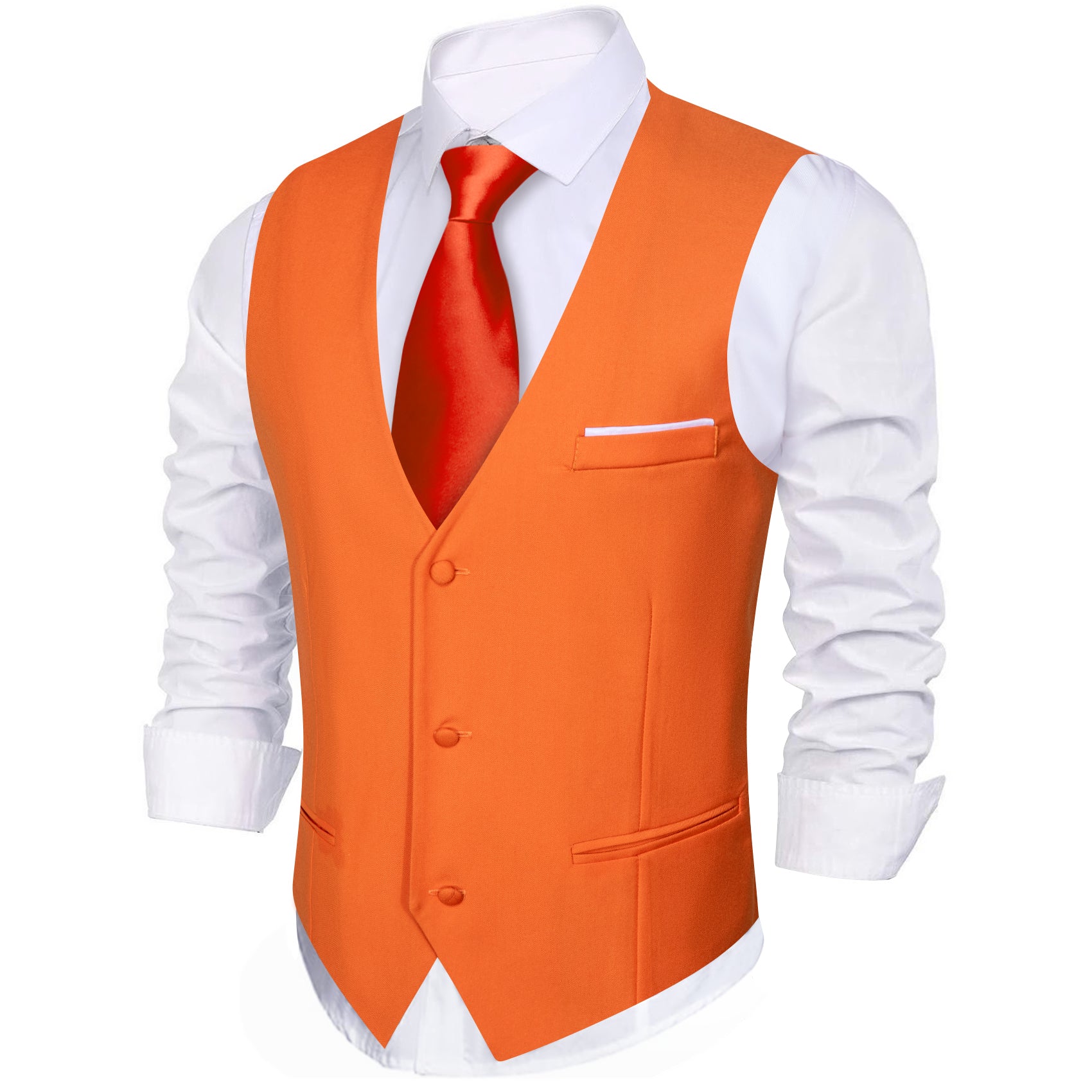 orange and black vest