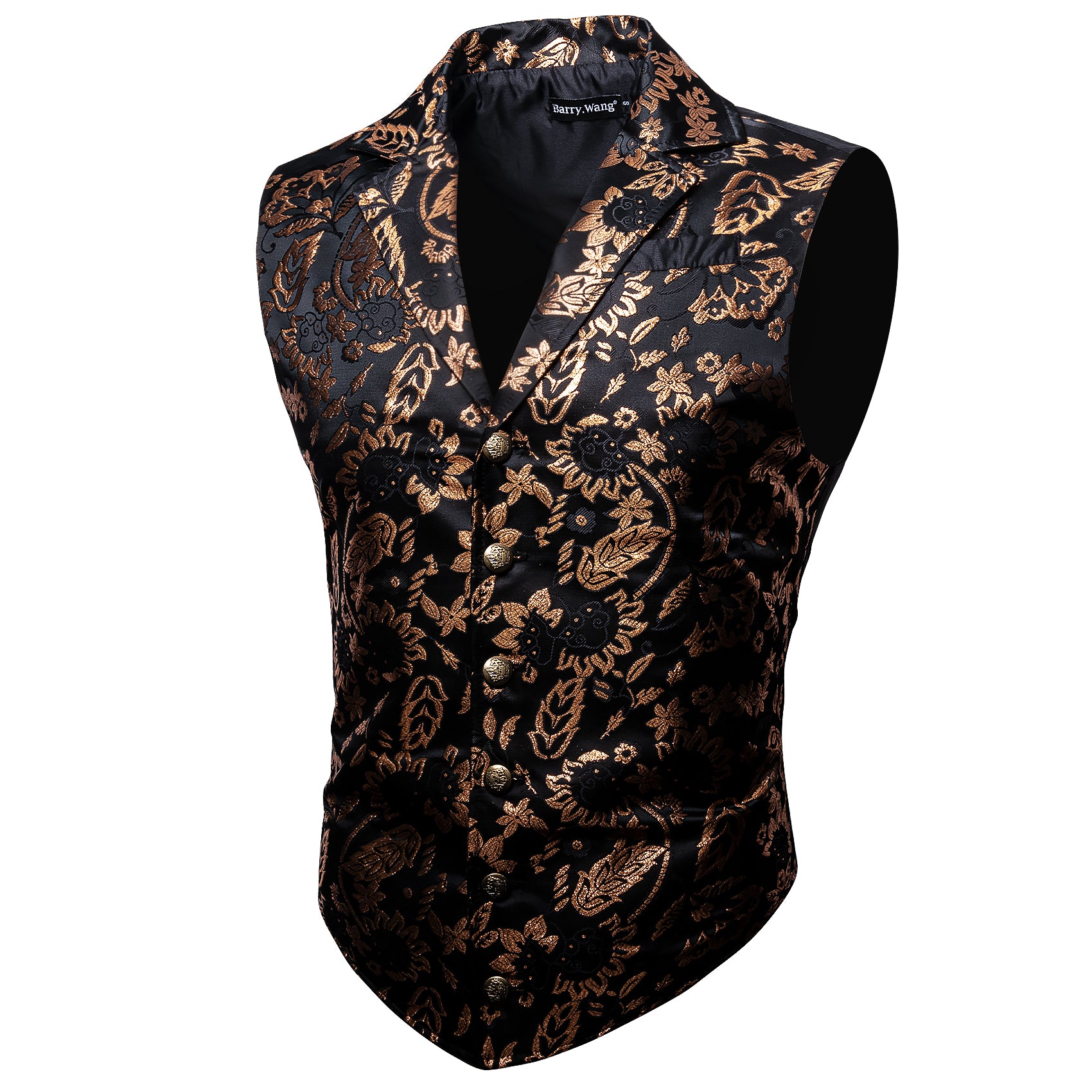 Black and cheap gold waistcoat