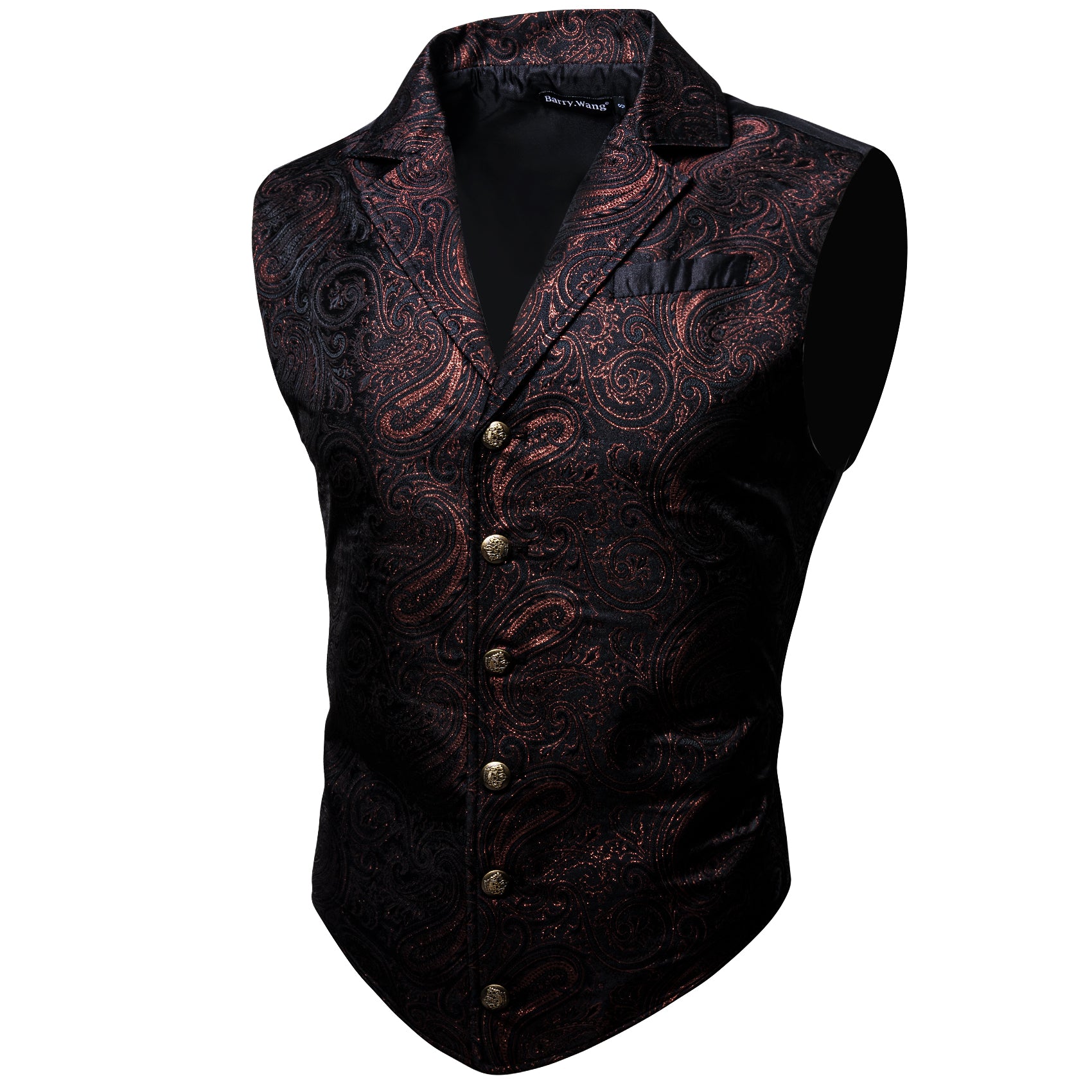 Red and black paisley on sale vest