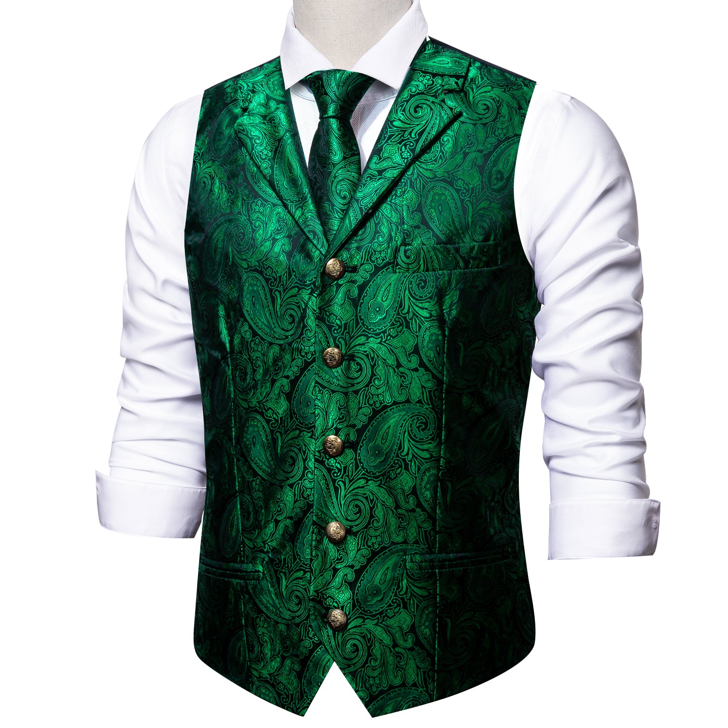 green vest mens outfit